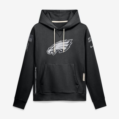  Philadelphia Eagles Nike Women's 2026 Salute to Service Sideline Dri-FIT Pullover Hoodie - Black