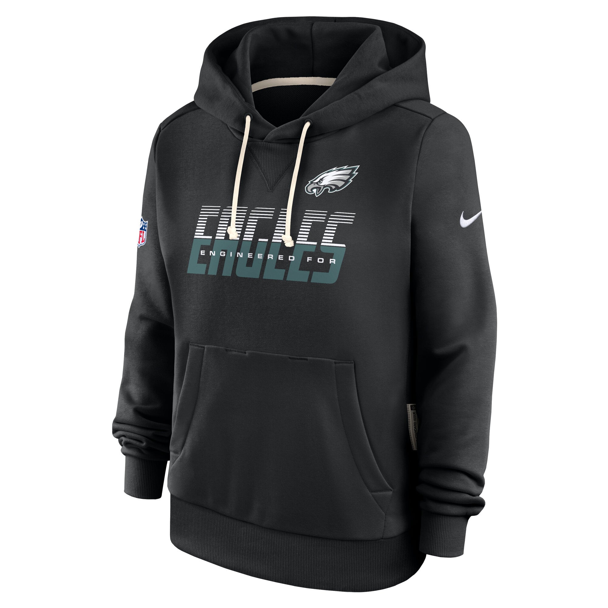 Women's Nike Black Philadelphia Eagles Sideline Standard Issue Dri-FIT Hoodie
