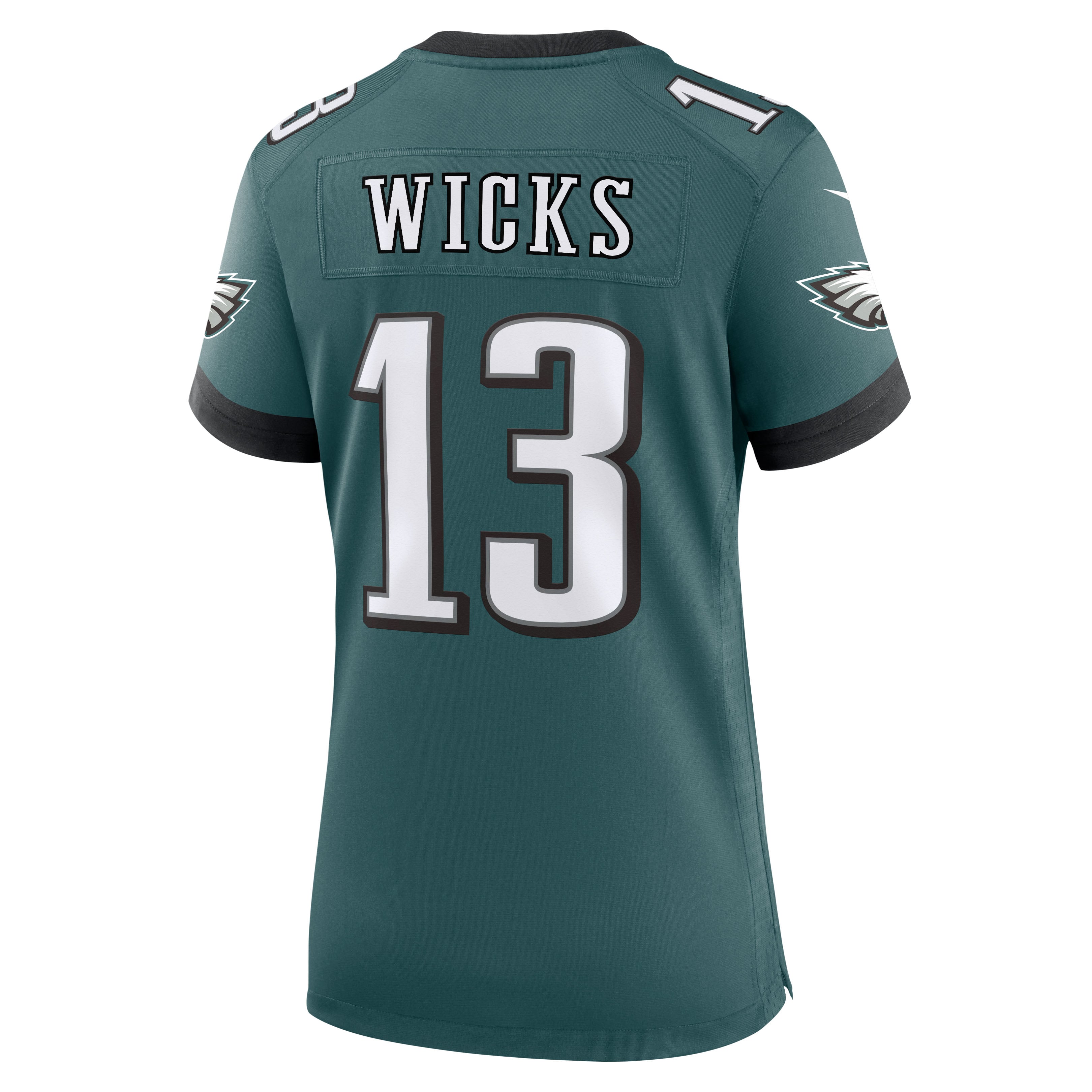 Maillot de match Nike Dontayvion Wicks vert nuit pour femme, Philadelphia Eagles