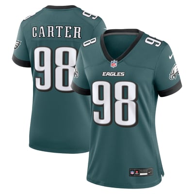 Jalen Carter Philadelphia Eagles Nike Women's Team Game Jersey - Midnight Green