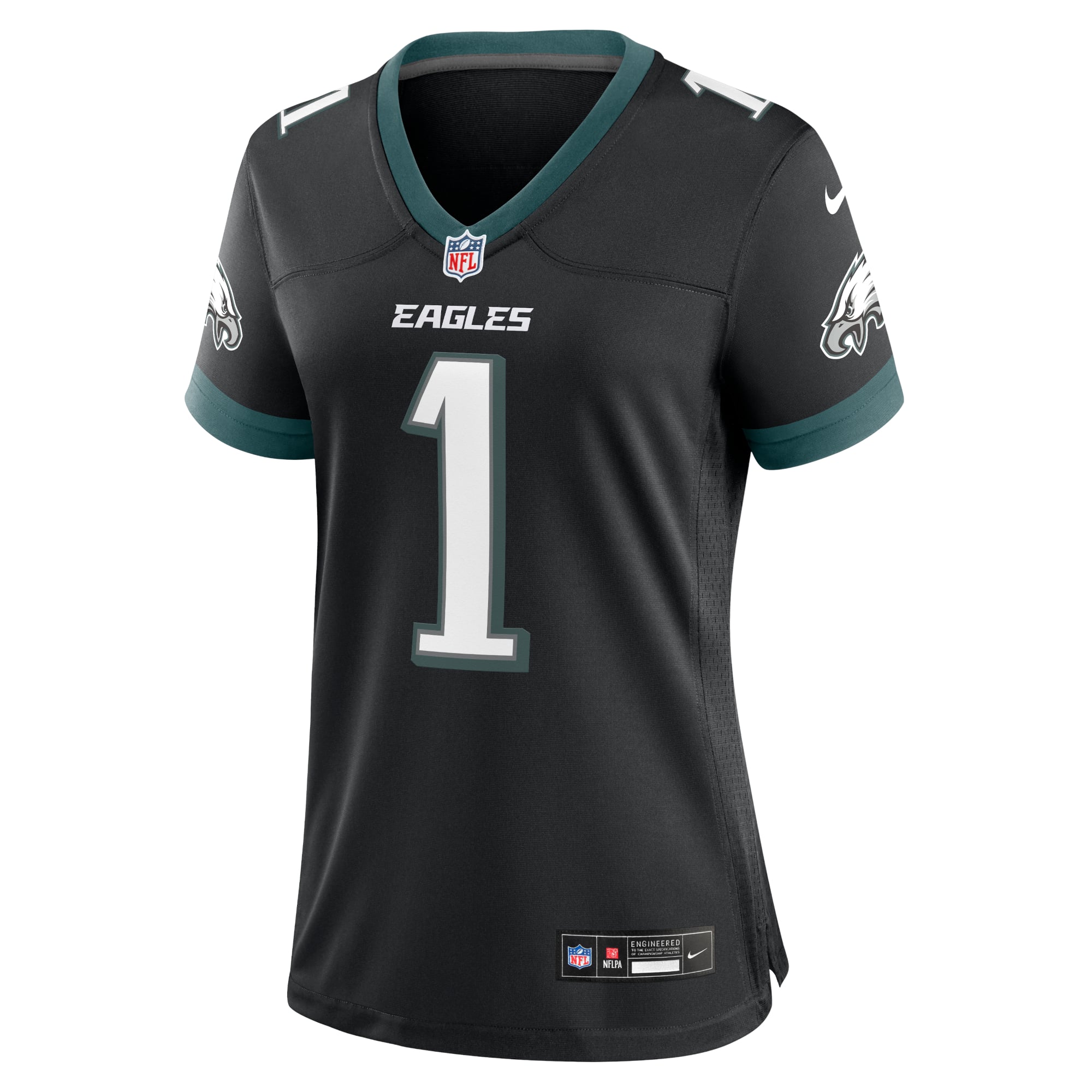 Maillot Nike Jalen Hurts pour femme, noir, match alternatif des Eagles de Philadelphie