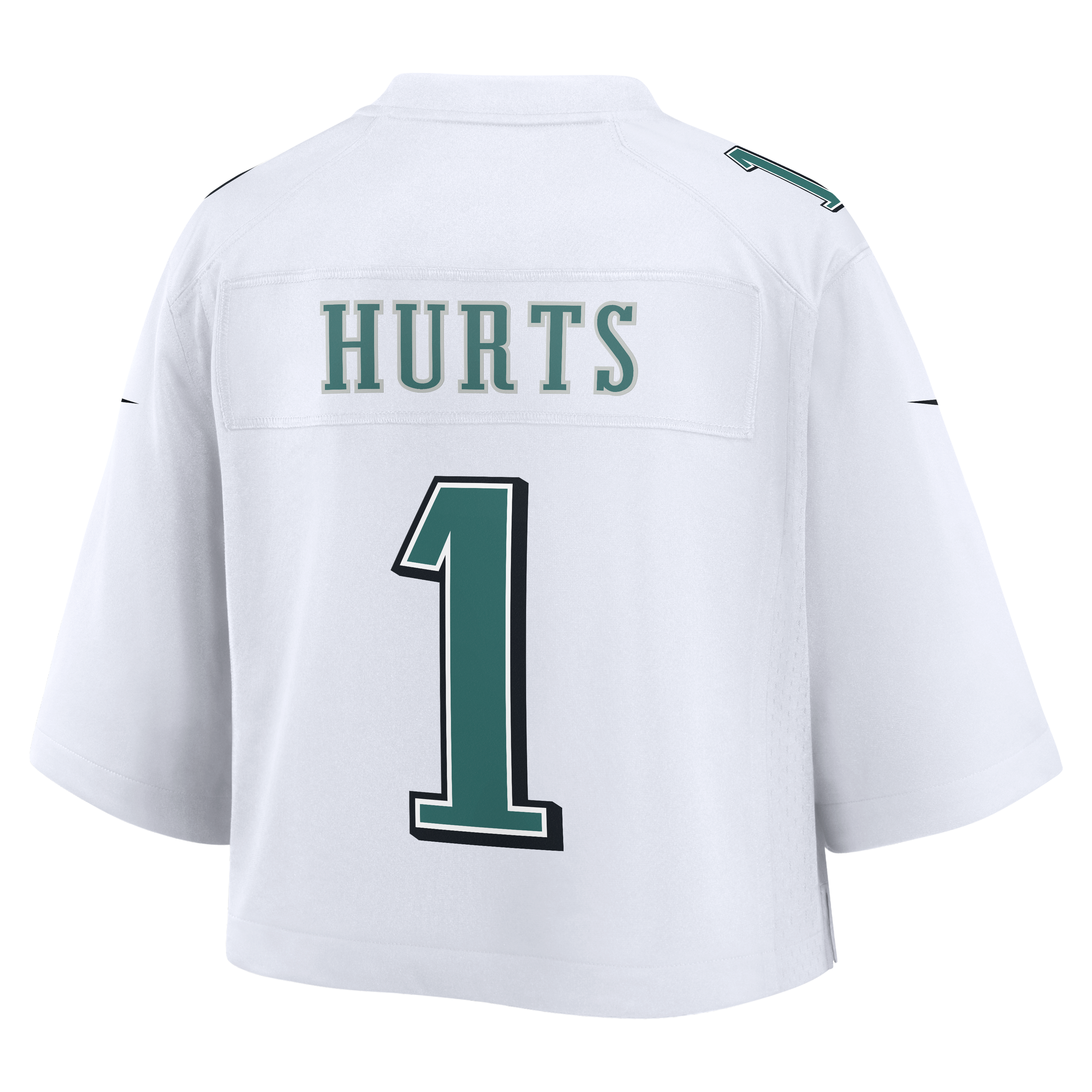 Maillot de match court Nike Jalen Hurts blanc Philadelphia Eagles pour femme