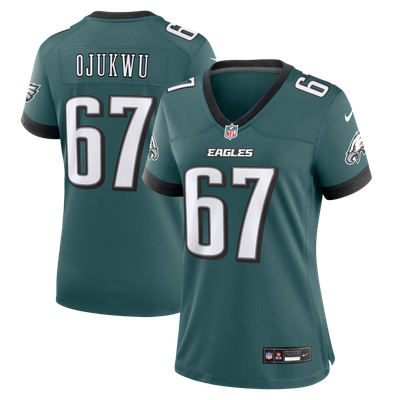 John Ojukwu Philadelphia Eagles Nike Women's Team Game Jersey - Midnight Green