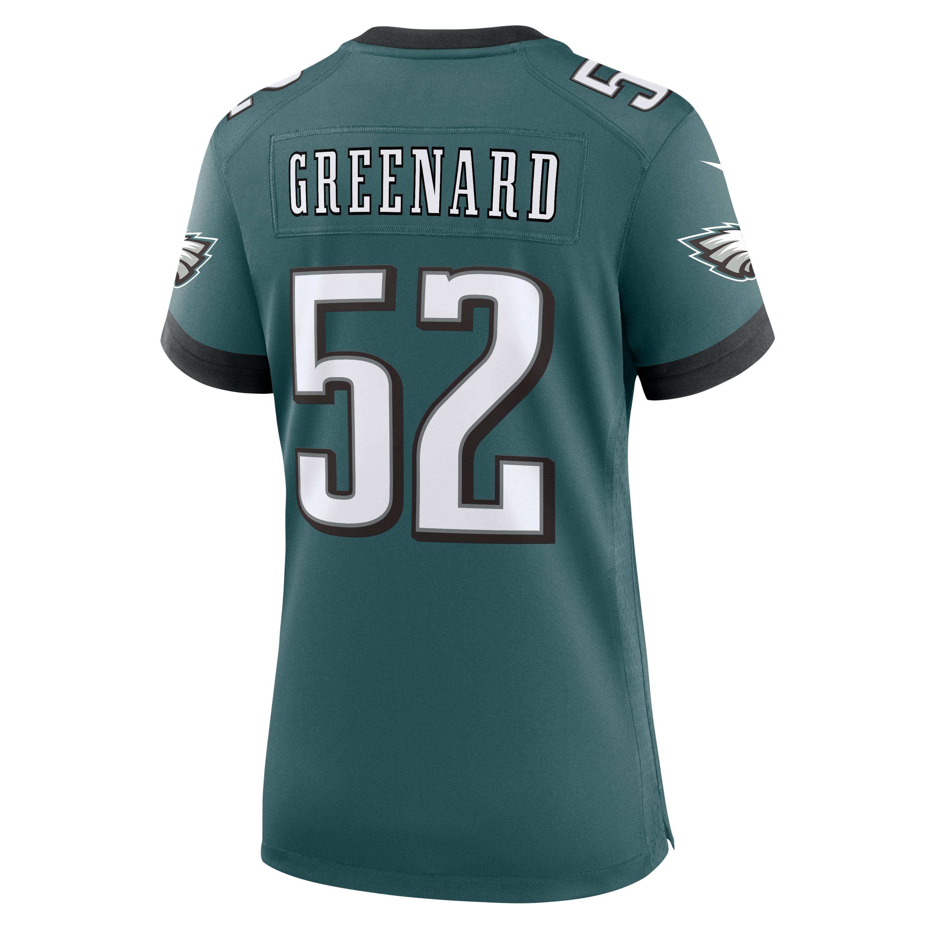 Maillot de match Nike Jonathan Greenard vert nuit pour femme, Philadelphia Eagles