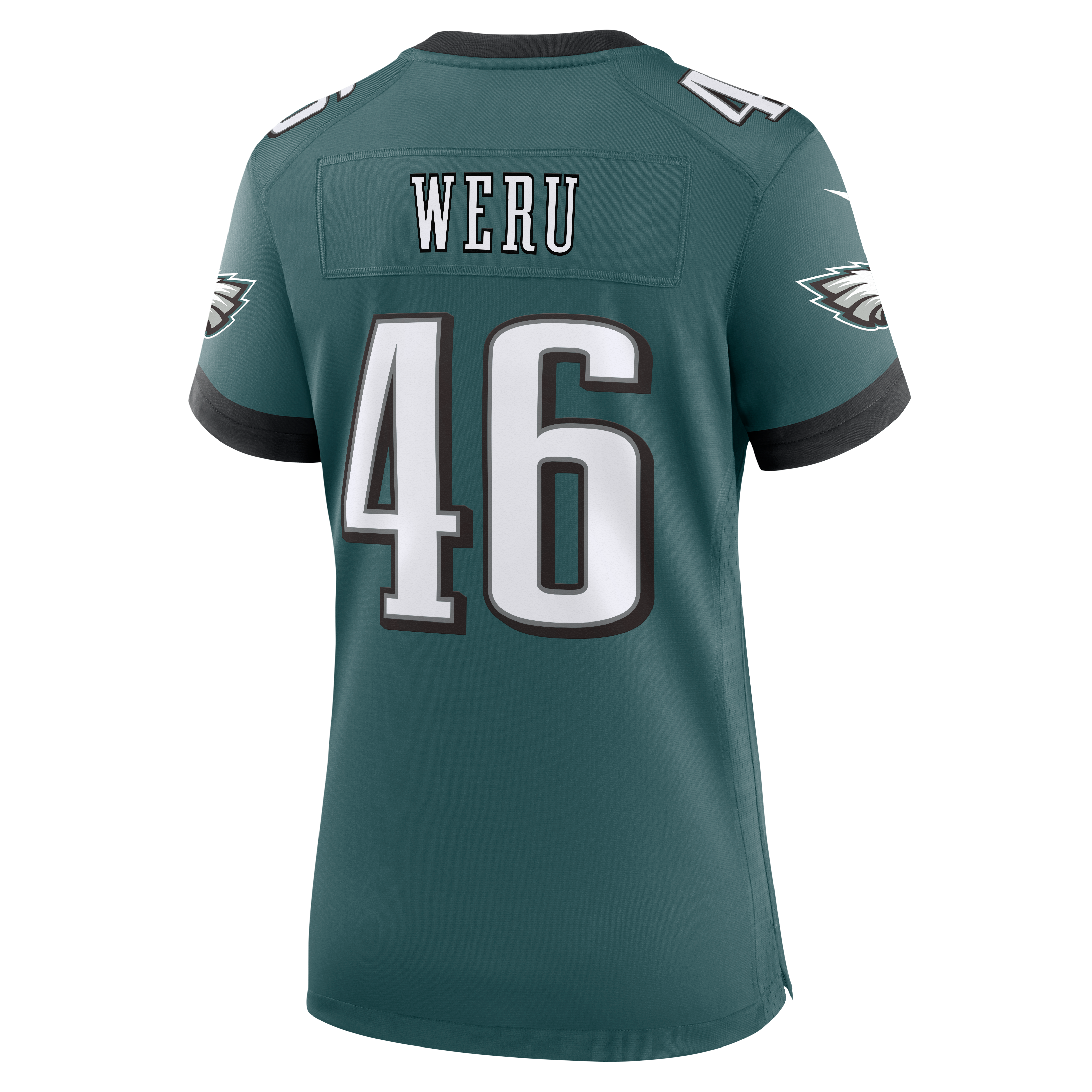 Women's Nike Joshua Weru Midnight Green Philadelphia Eagles Team Game Jersey