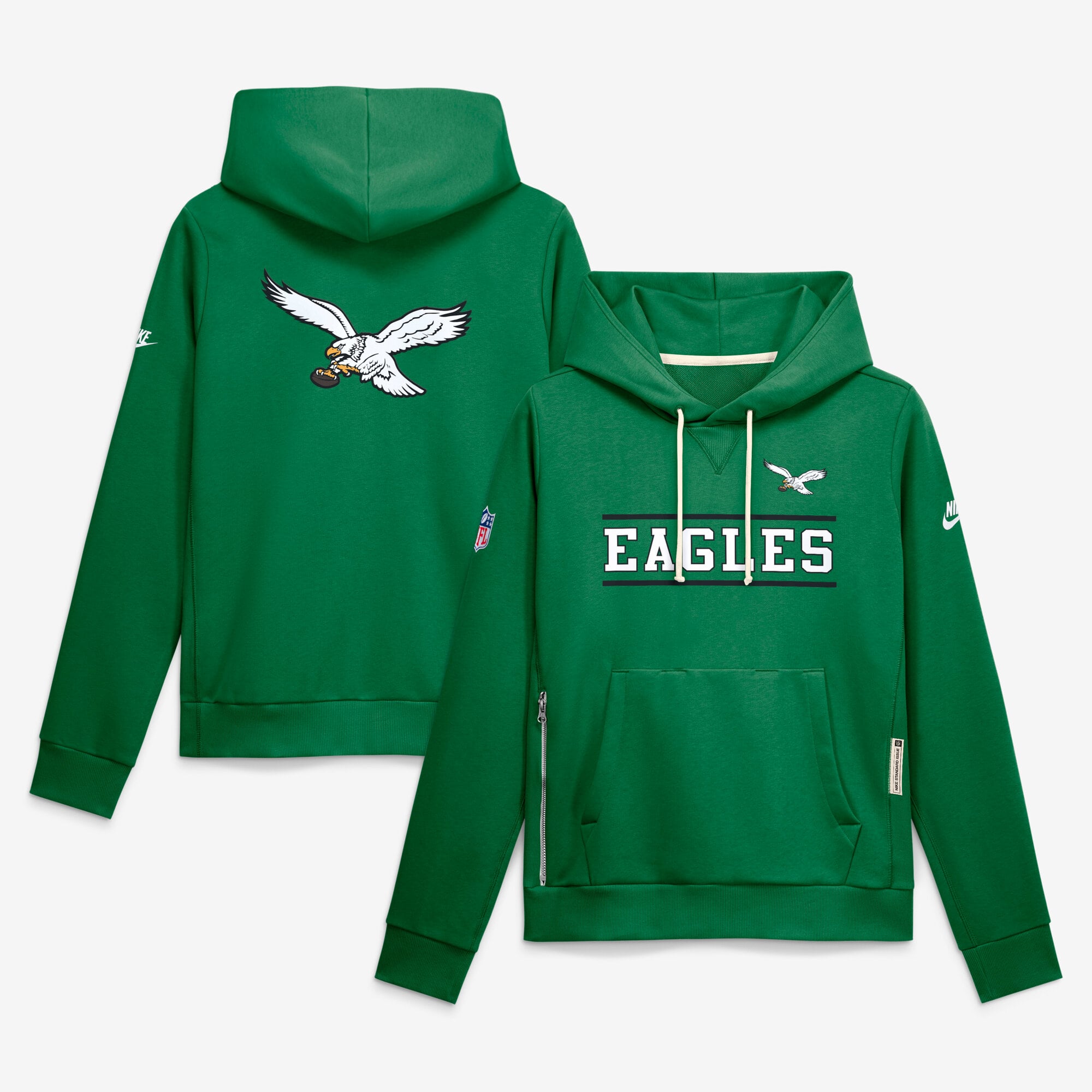 Sweat à capuche Nike Kelly Green Philadelphia Eagles Sideline Standard Issue Alternate Dri-FIT pour femme