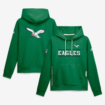  Philadelphia Eagles Women's Nike Sideline Standard Issue Alternate Dri-FIT Hoodie - Kelly Green