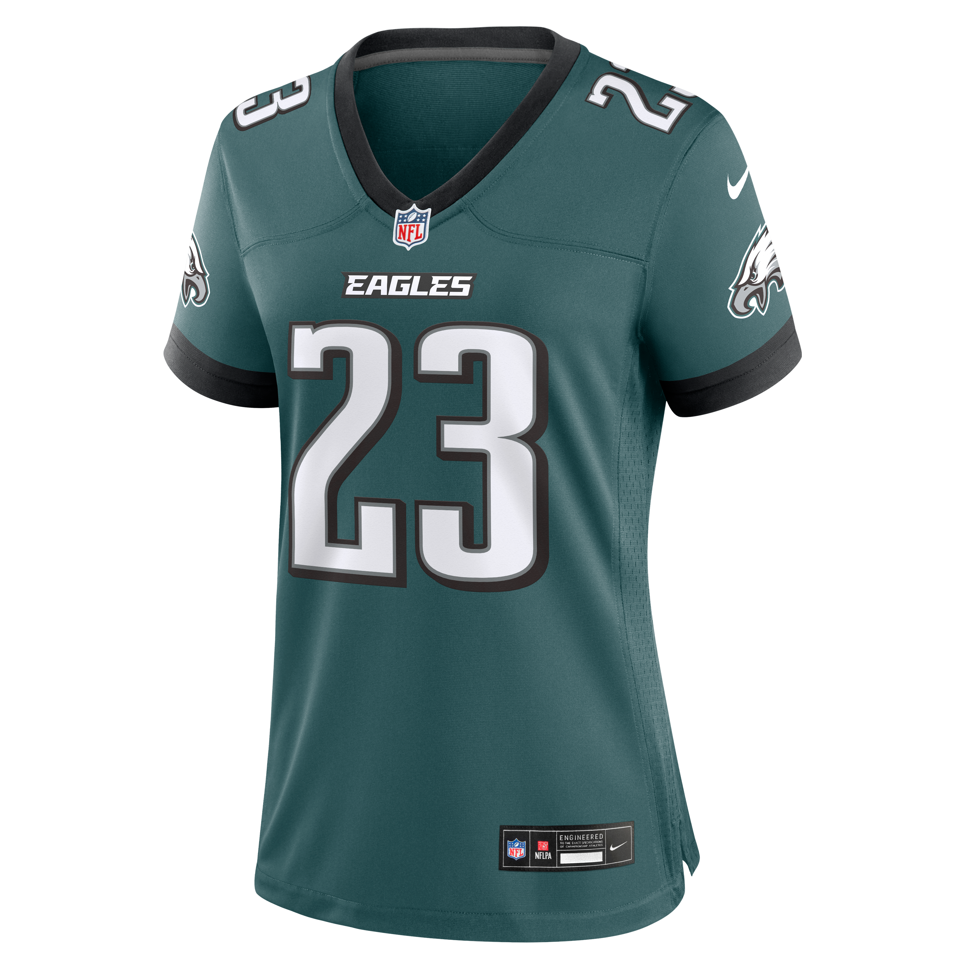 Maillot de match Nike Kenny Moore II vert nuit pour femme, Philadelphia Eagles