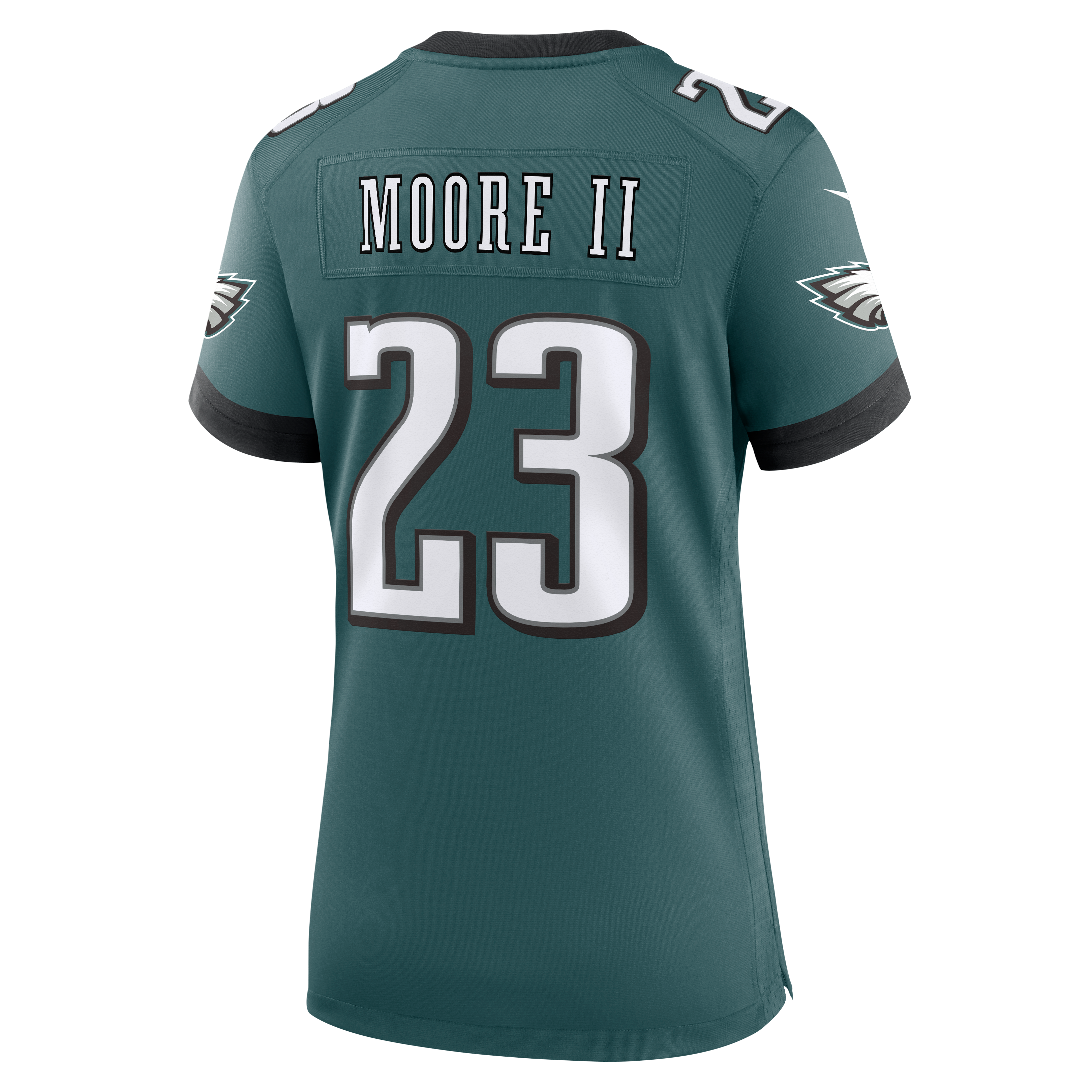 Maillot de match Nike Kenny Moore II vert nuit pour femme, Philadelphia Eagles
