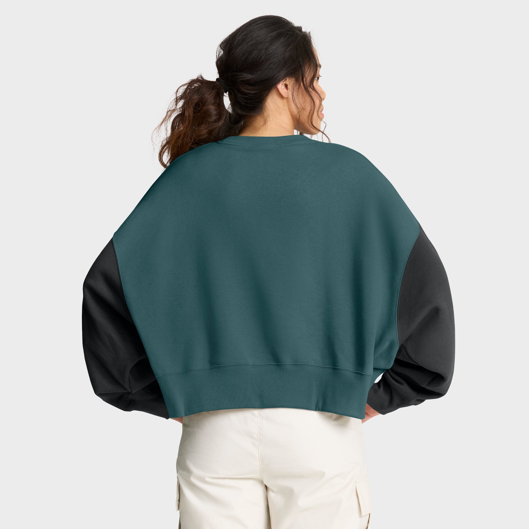 Sweat-shirt oversize à blocs de couleurs Nike vert nuit pour femme des Philadelphia Eagles