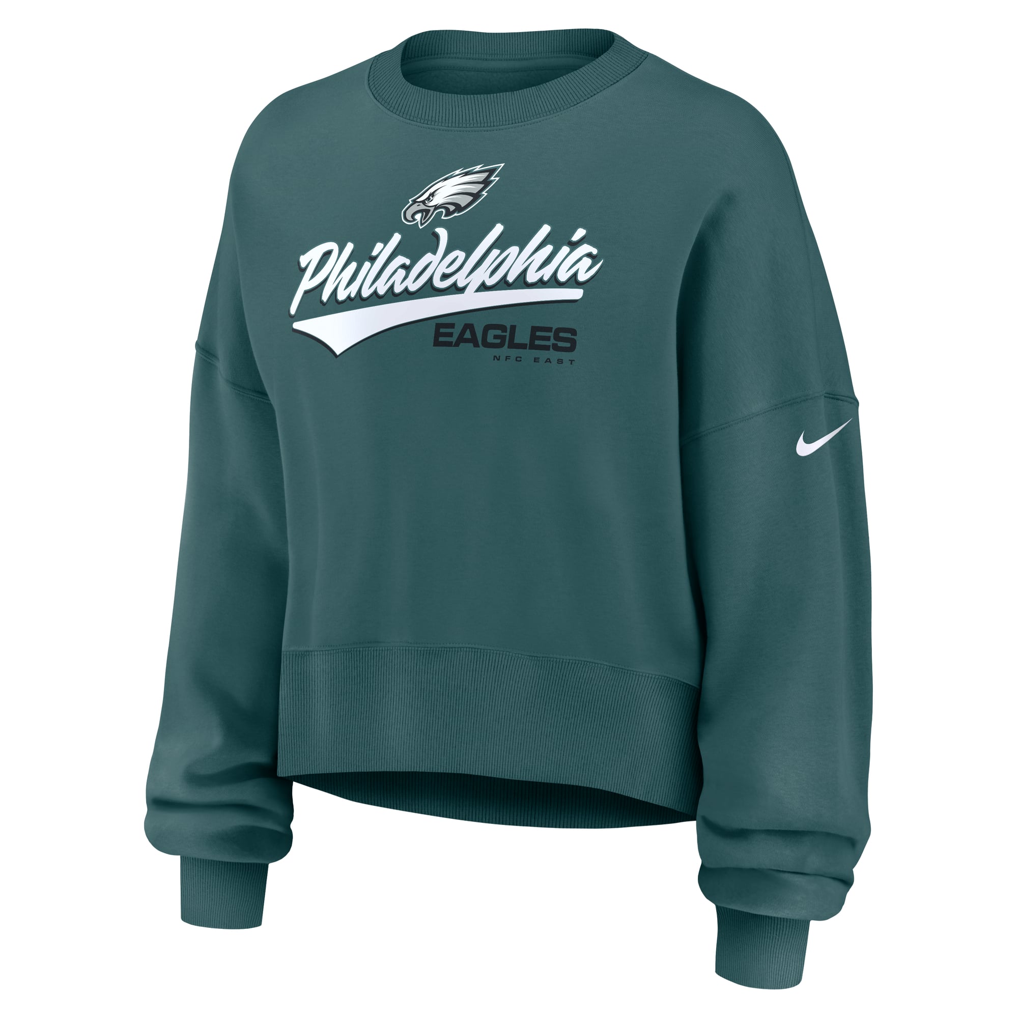Women's Nike Midnight Green Philadelphia Eagles Oversized Phoenix Fleece Sweatshirt