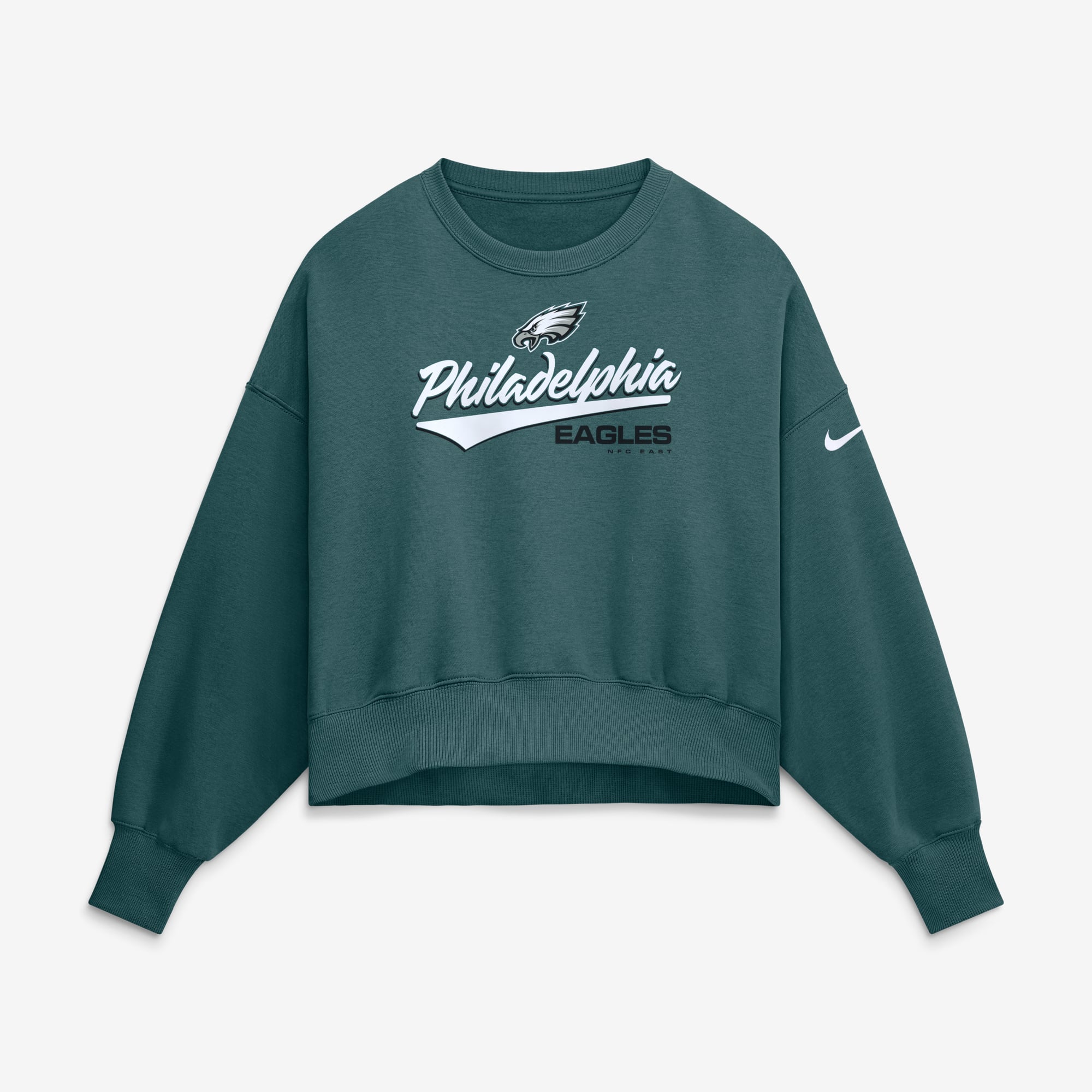 Women's Nike Midnight Green Philadelphia Eagles Oversized Phoenix Fleece Sweatshirt