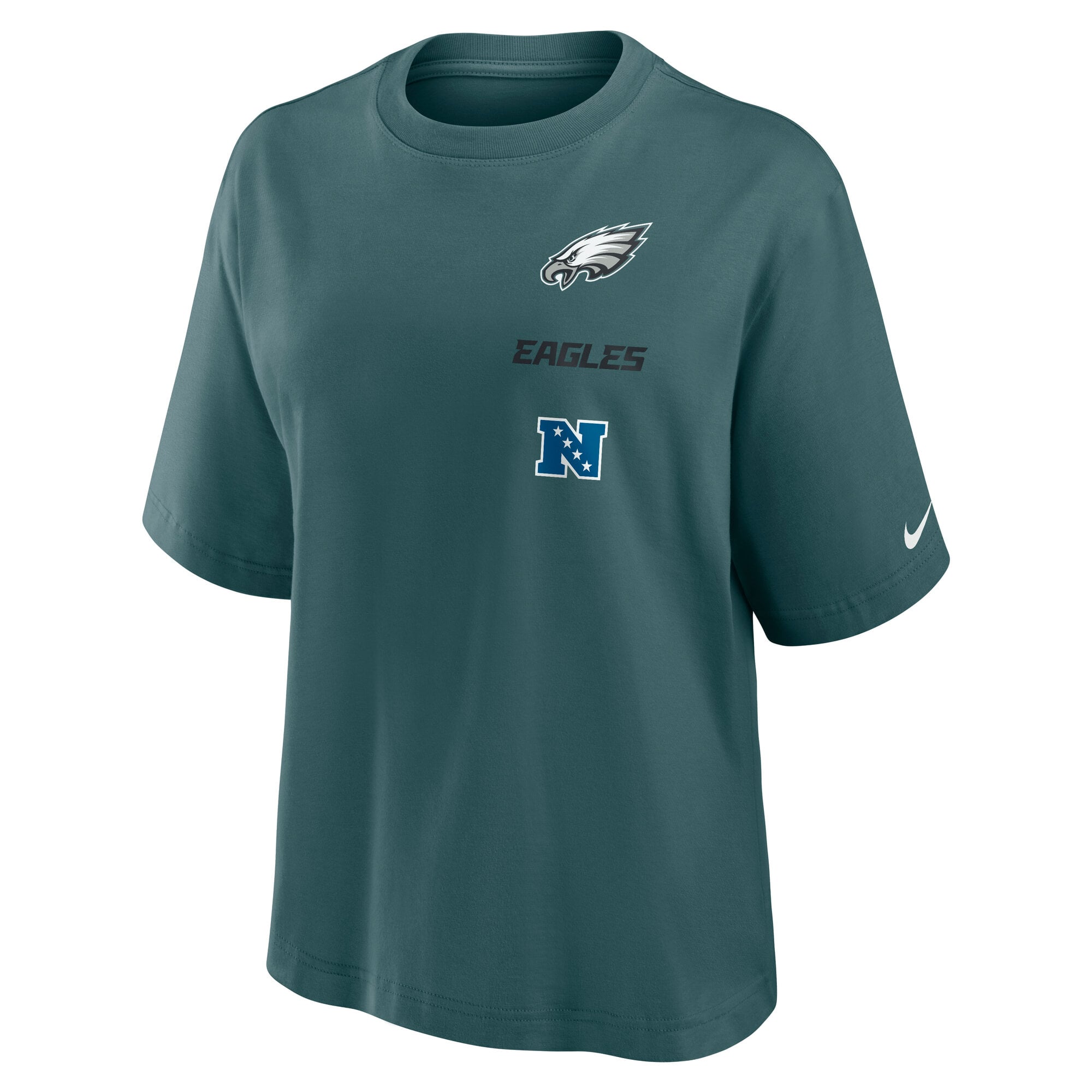 T-shirt ample et carré Nike pour femme, vert nuit, Philadelphia Eagles Primetime Premium Essential
