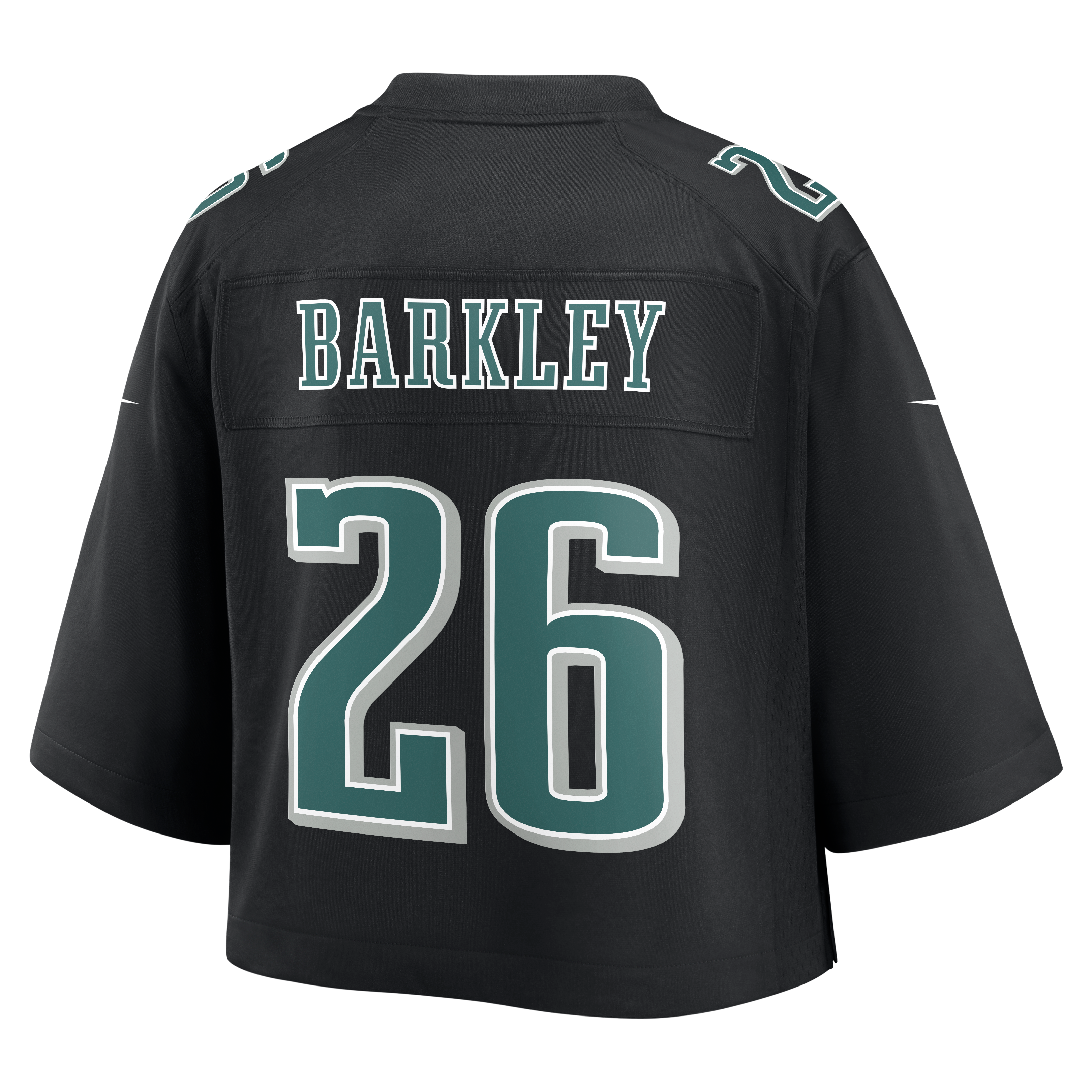 Women's Nike Saquon Barkley Black Philadelphia Eagles Cropped Fashion Game Jersey