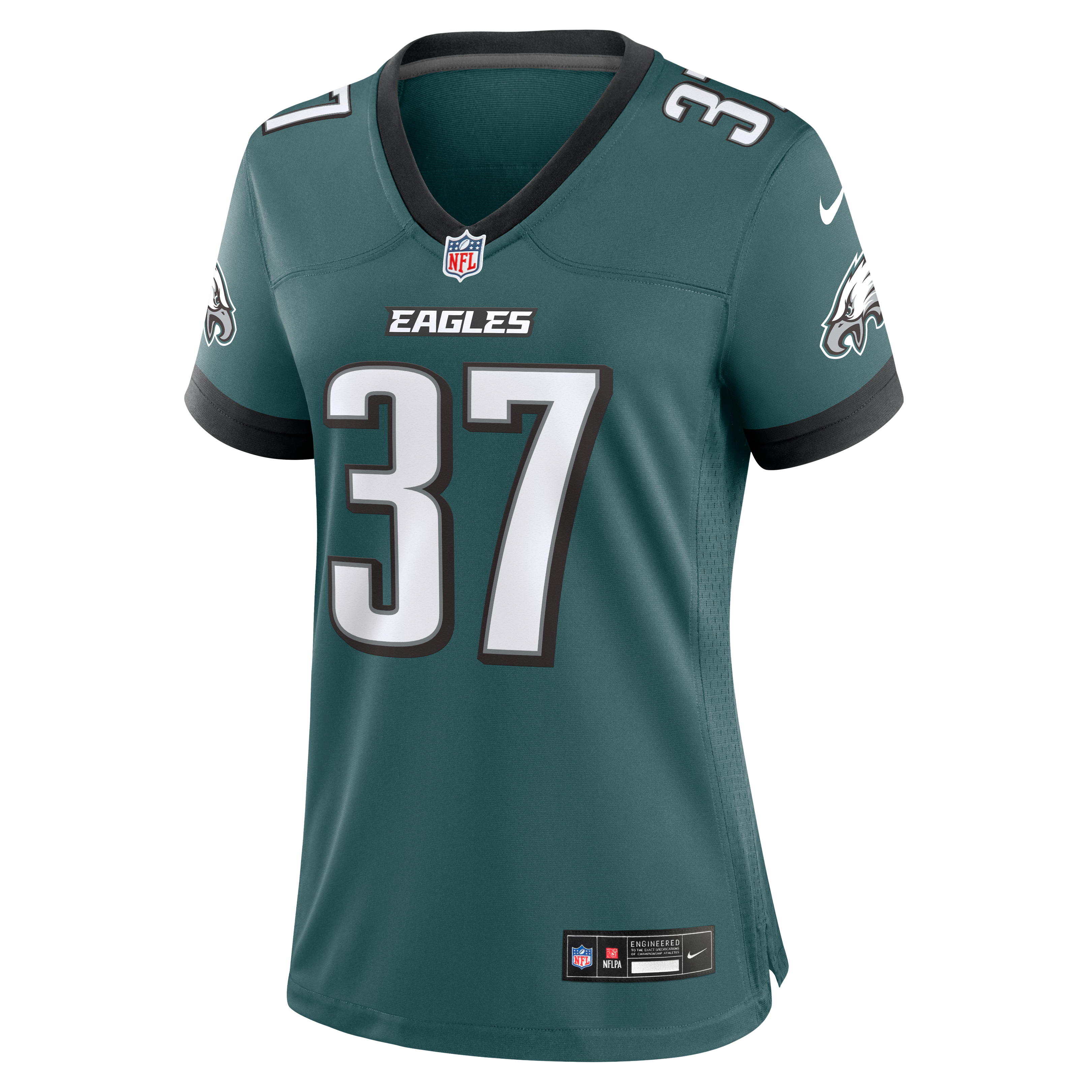 Maillot de match Nike Tucker pour femme, taille L, vert nuit, Philadelphia Eagles