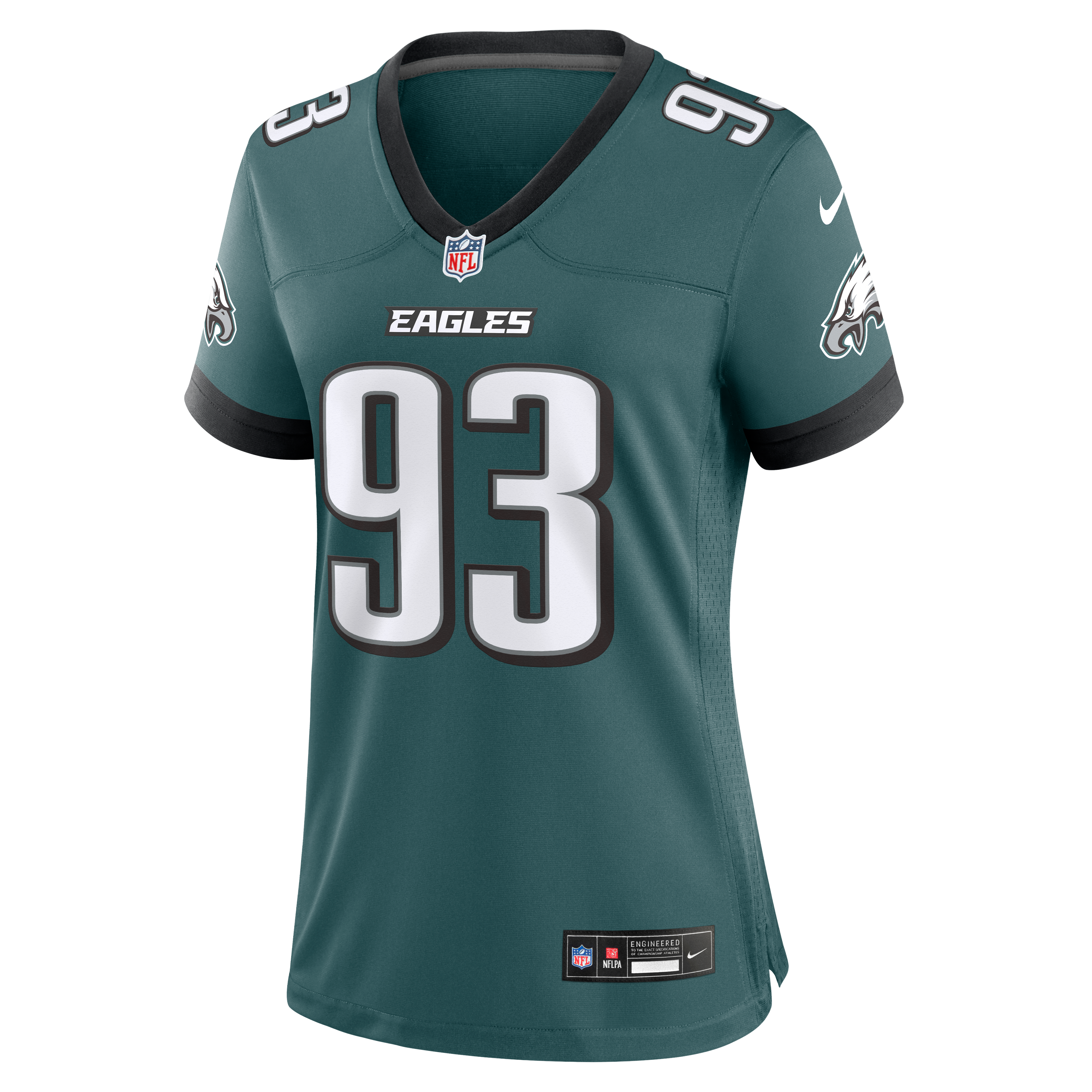 Women's Nike Uar Bernard Midnight Green Philadelphia Eagles Team Game Jersey