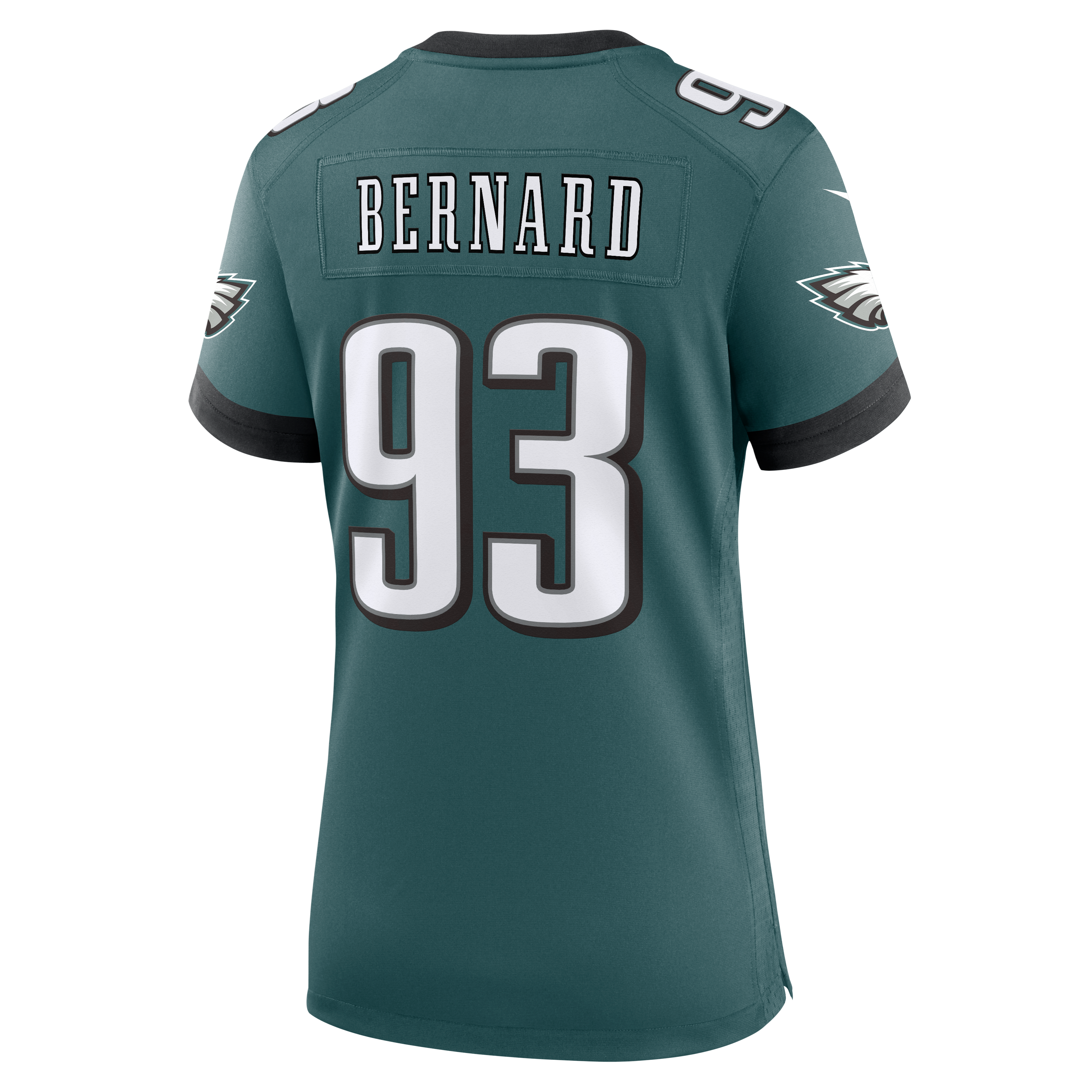 Women's Nike Uar Bernard Midnight Green Philadelphia Eagles Team Game Jersey