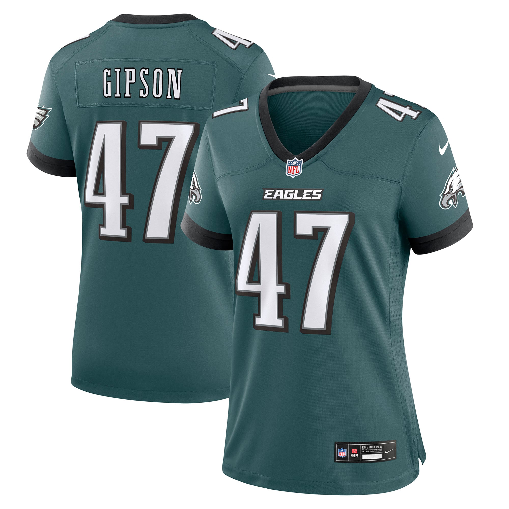 Women's Nike Xavier Gipson Midnight Green Philadelphia Eagles Team Game Jersey