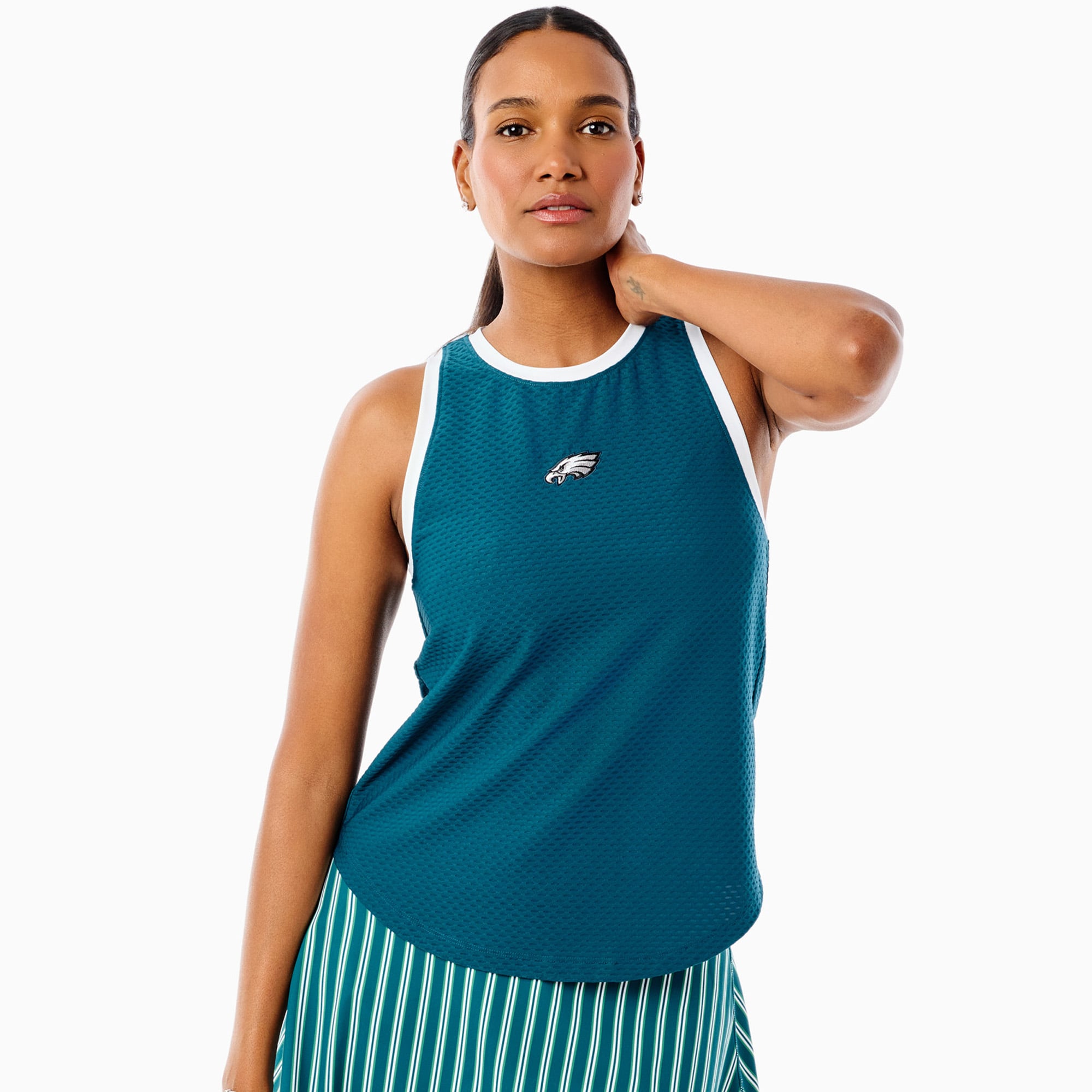 Débardeur vert nuit Philadelphia Eagles x Addison Bay pour femme