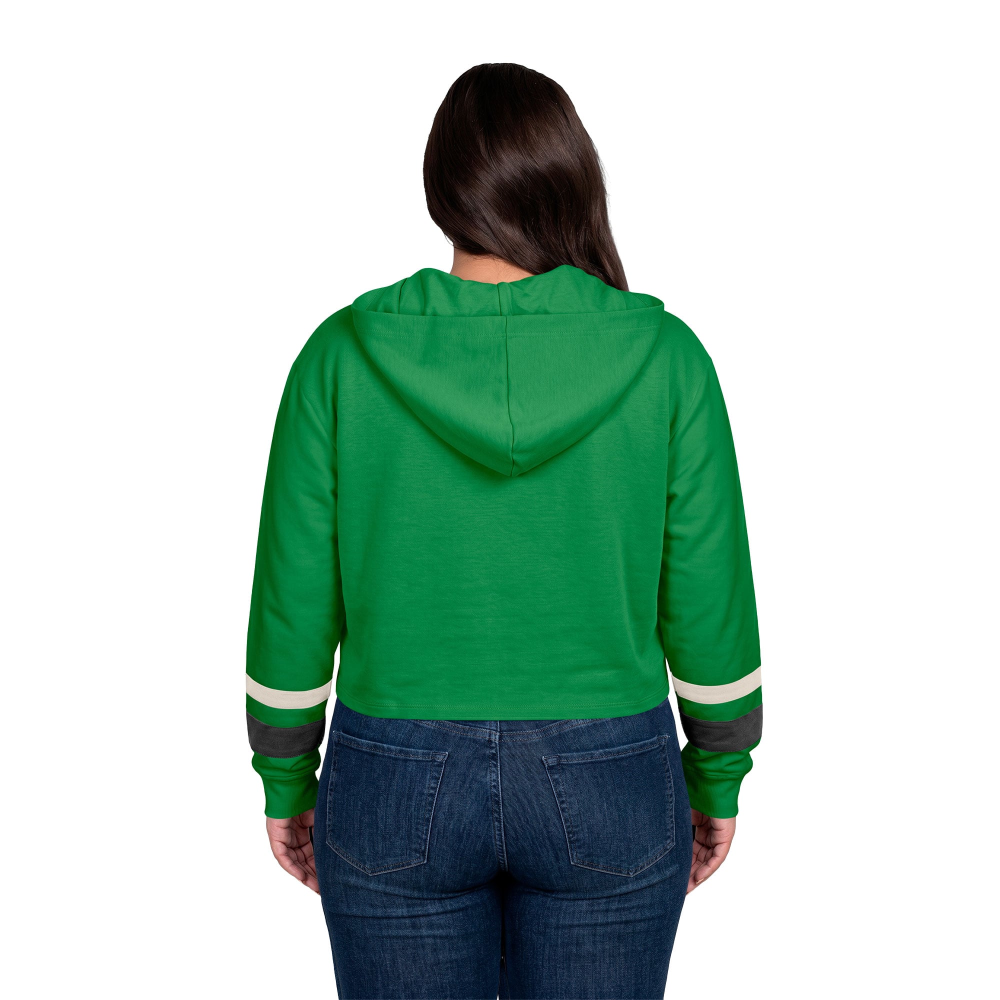 Sweat à capuche rétro lacets New Era Kelly Green Philadelphia Eagles pour femmes grandes tailles