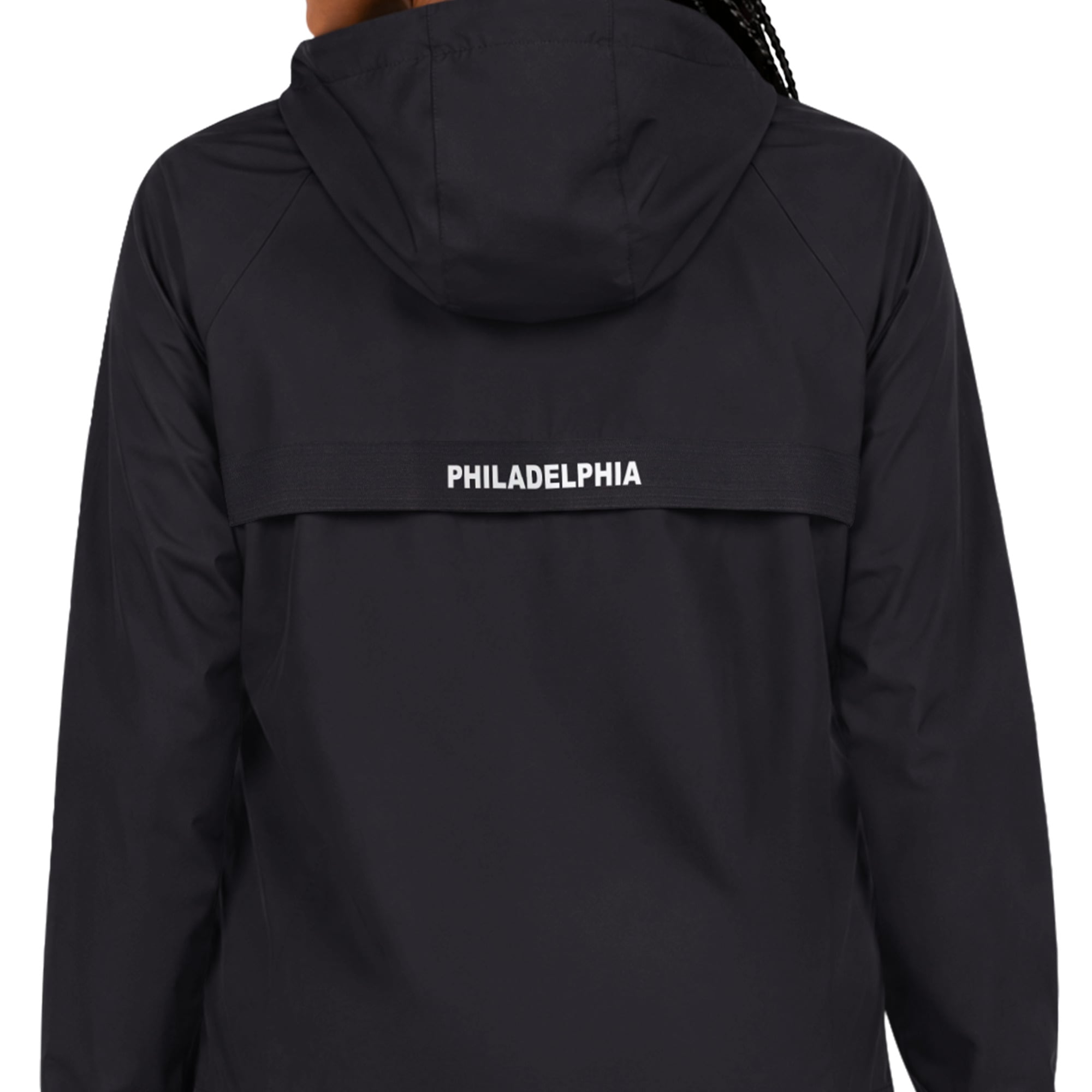 Veste raglan légère à fermeture éclair intégrale Starter Black Philadelphia Eagles pour femme