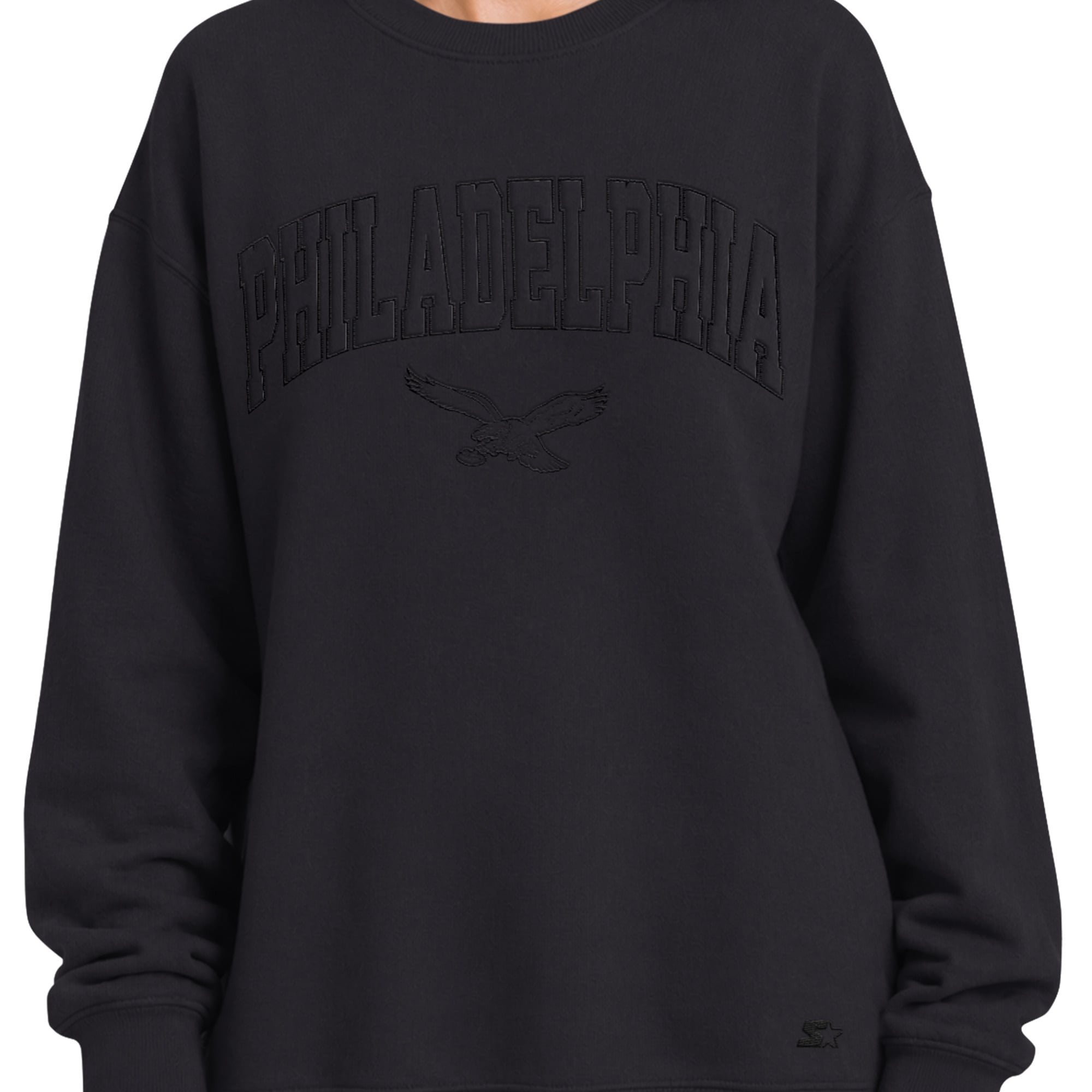 Sweat-shirt oversize en polaire Starter Black Philadelphia Eagles pour femme