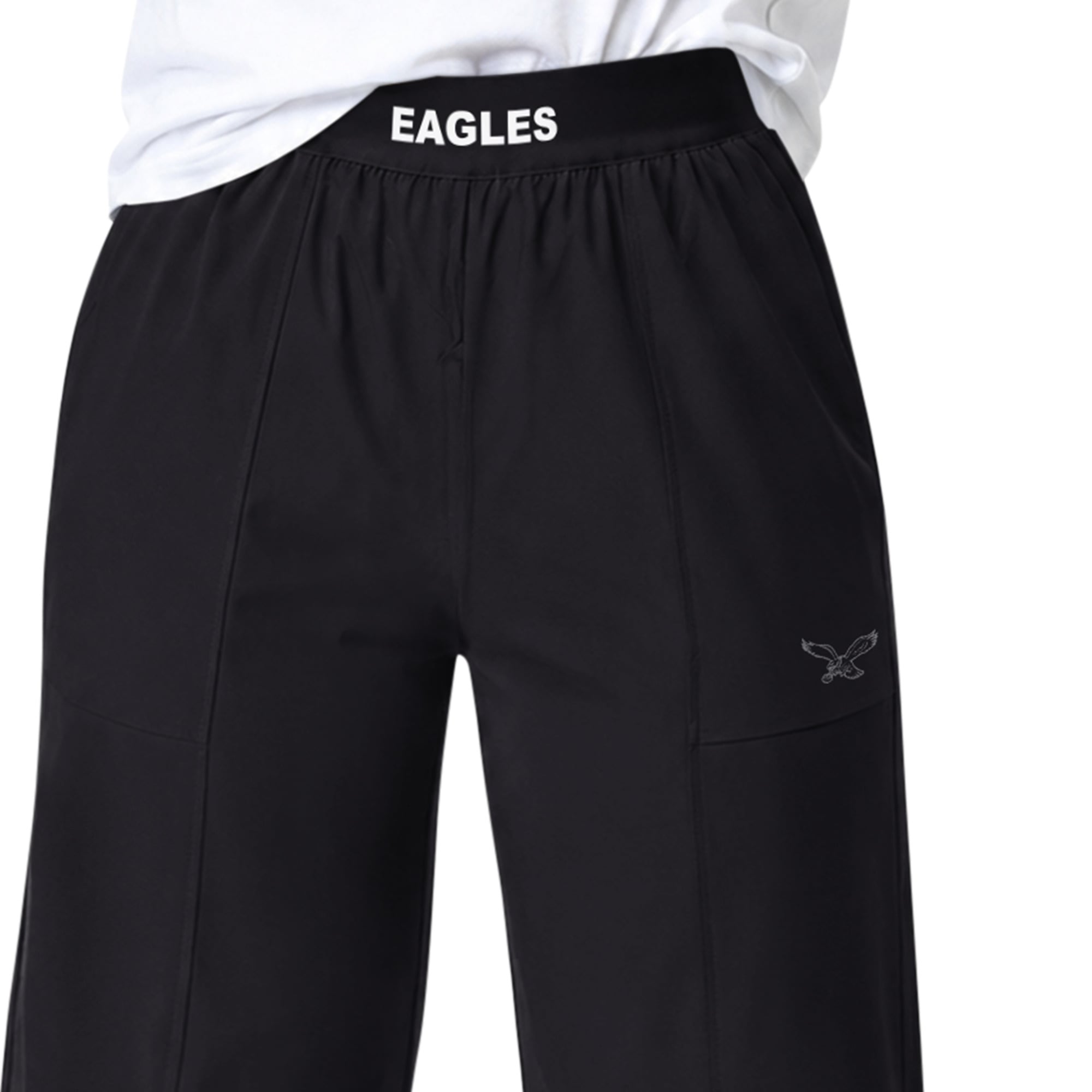Pantalon de sport à jambes larges Starter noir pour femme, motif Eagles Philadelphie