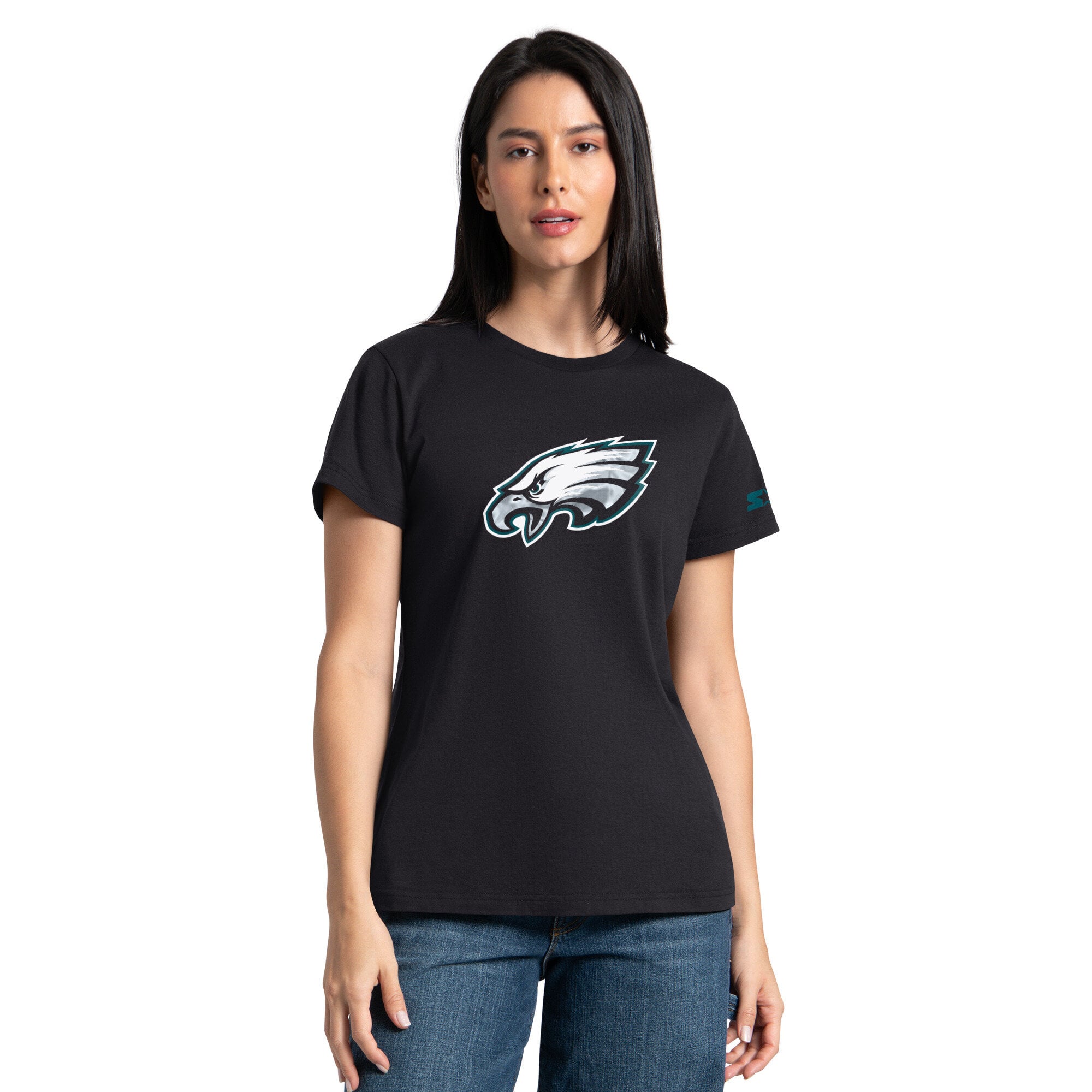 Ensemble sweat à capuche et t-shirt Starter noir/vert nuit Philadelphia Eagles pour femme