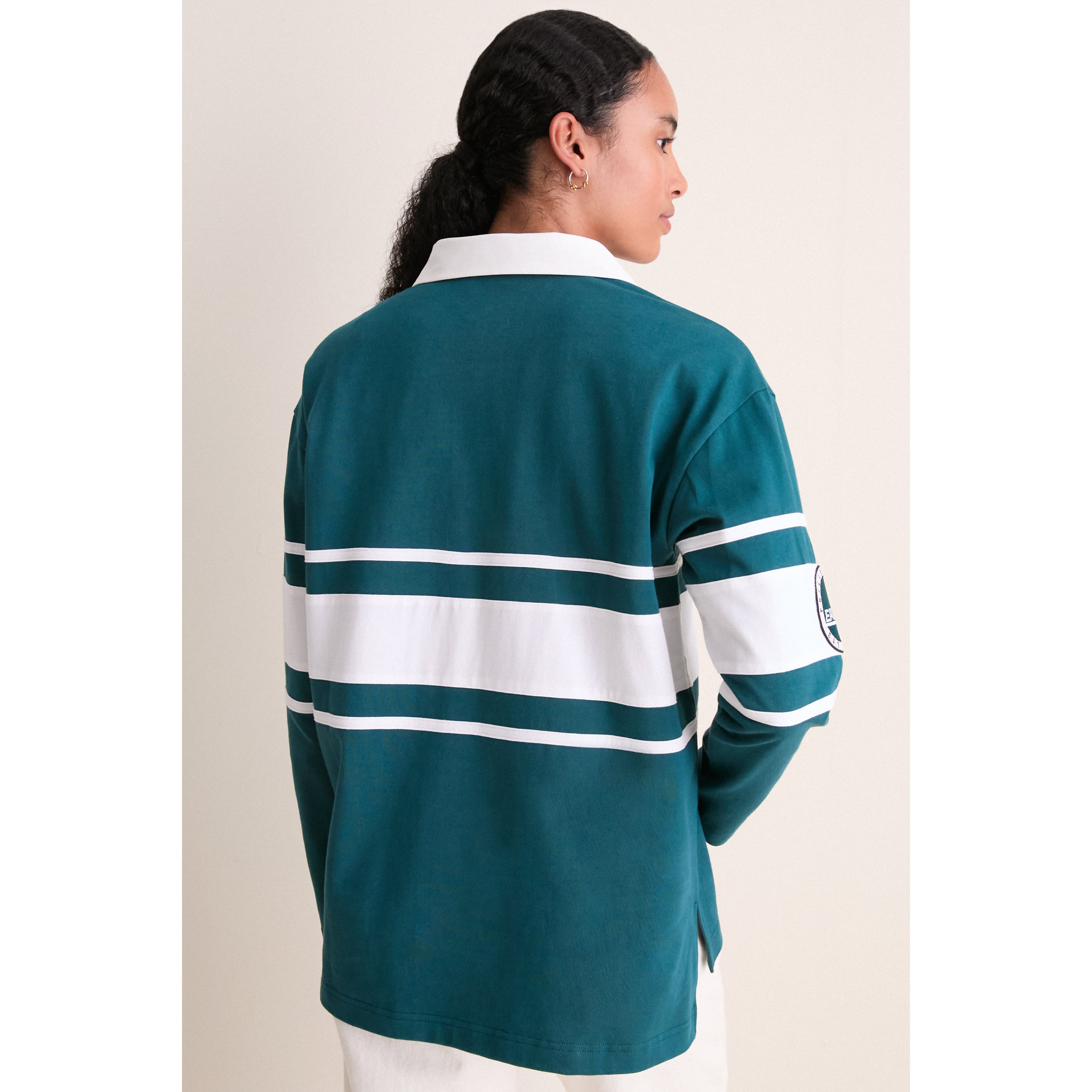 Polo de rugby à manches longues Tuckernuck vert nuit pour femme, Philadelphia Eagles
