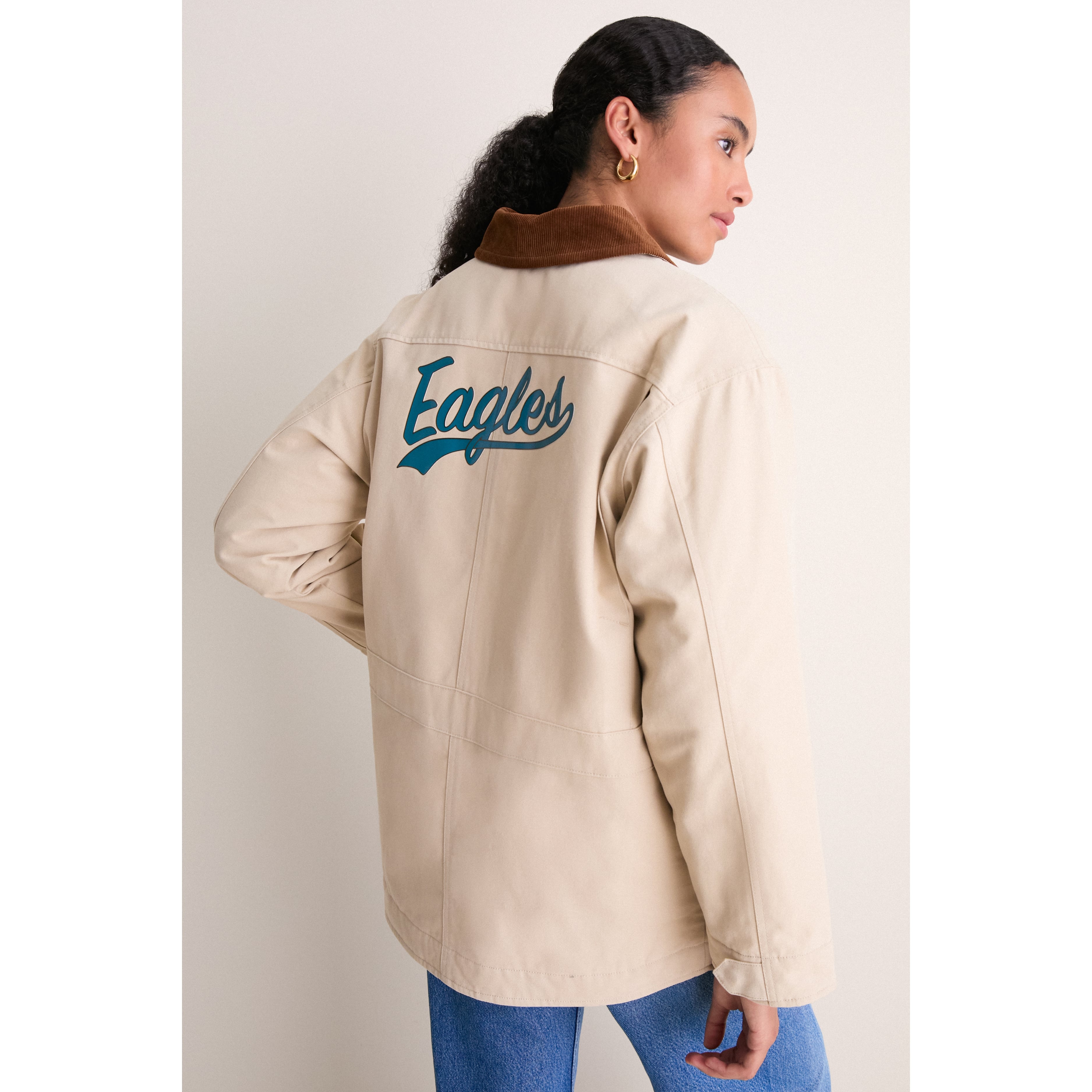 Veste de grange Tuckernuck Stone Philadelphia Eagles pour femme, à boutons-pression.