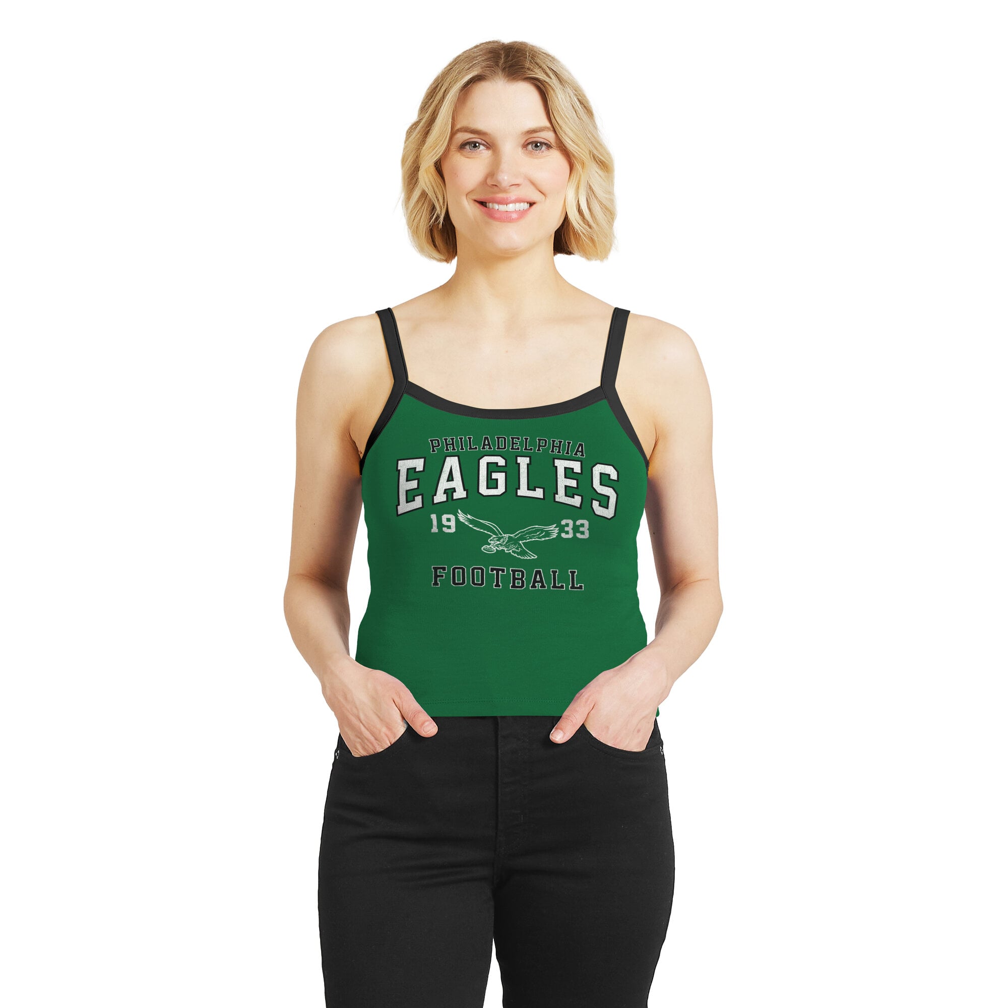 Débardeur colorblock vert Kelly des Eagles de Philadelphie la marque WEAR by Erin Andrews pour femmes