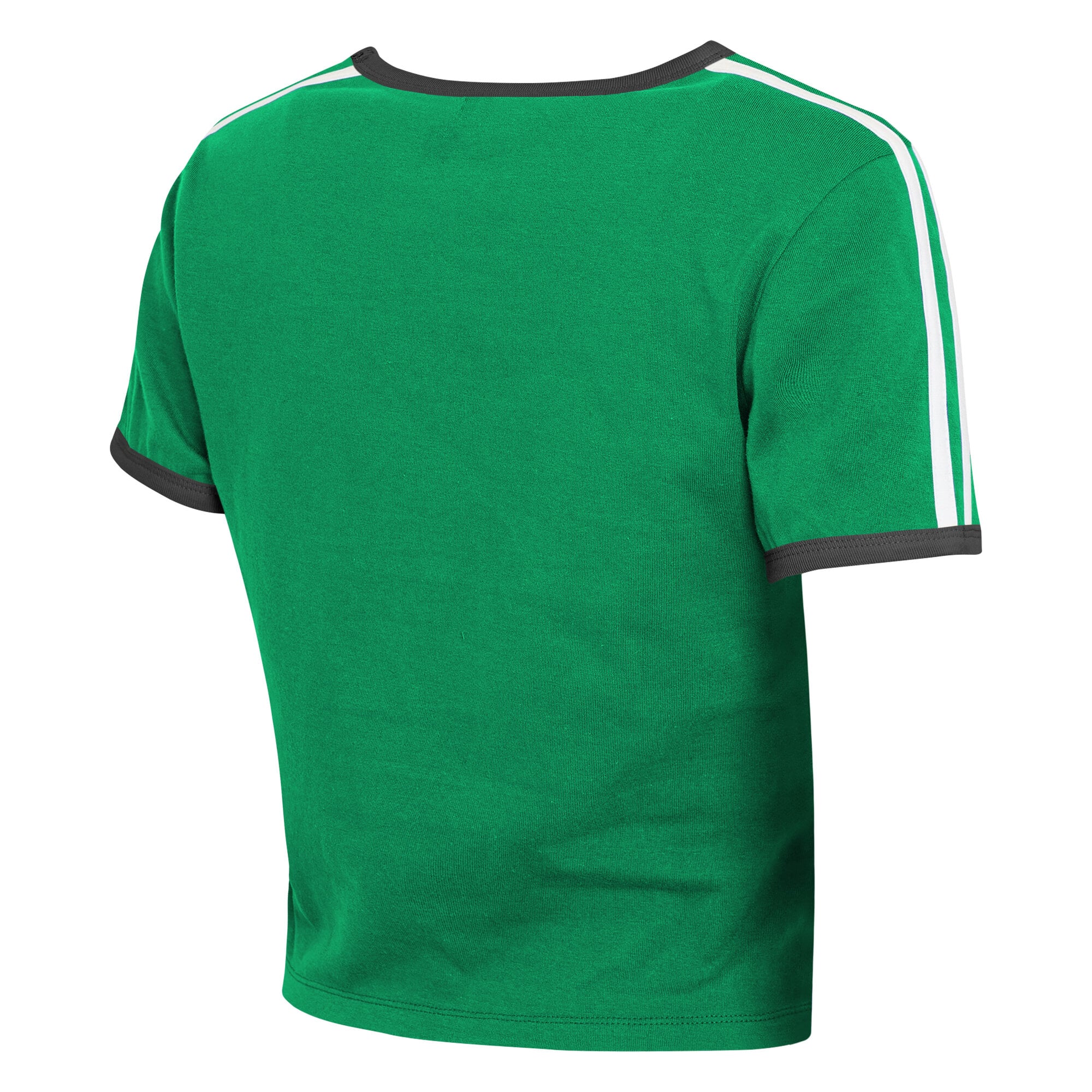 Women's WEAR by Erin Andrews  Kelly Green Philadelphia Eagles Cropped Throwback Ringer Baby T-Shirt