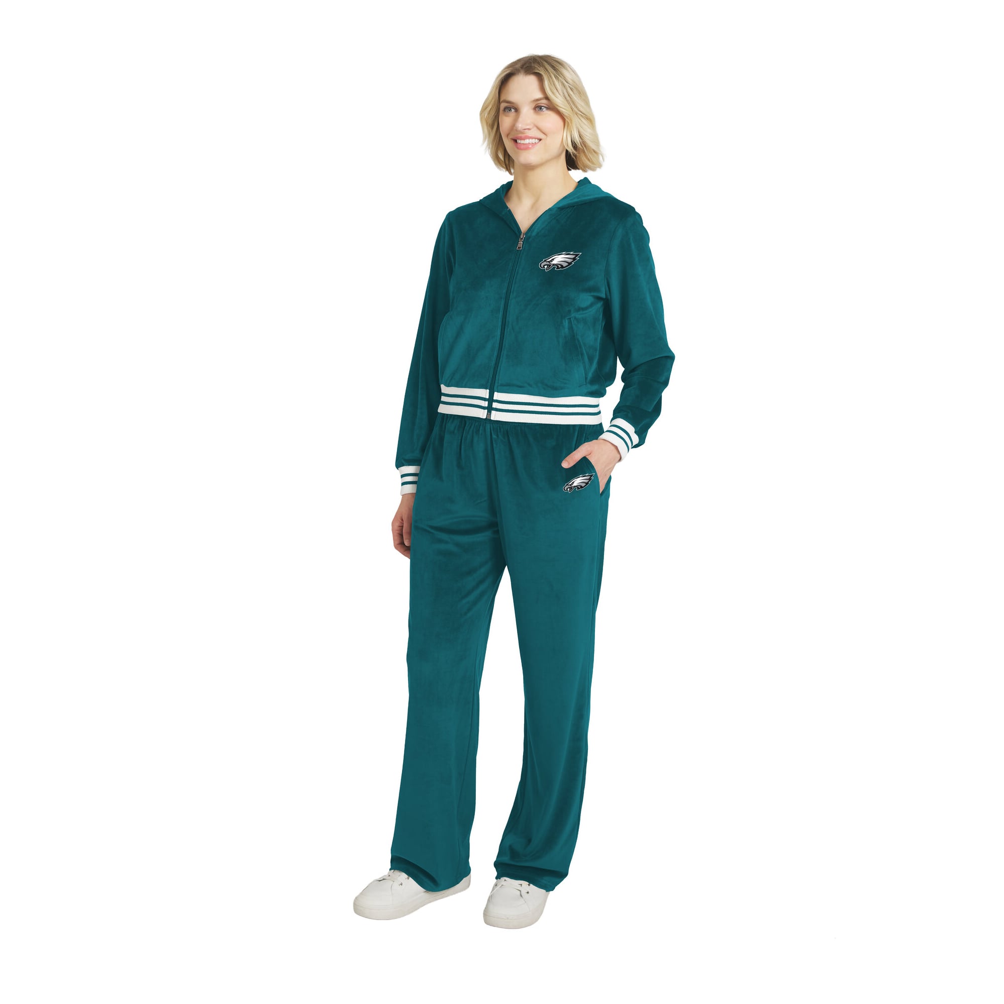 Survêtement en velours vert nuit Philadelphia Eagles de la marque WEAR by Erin Andrews pour femmes