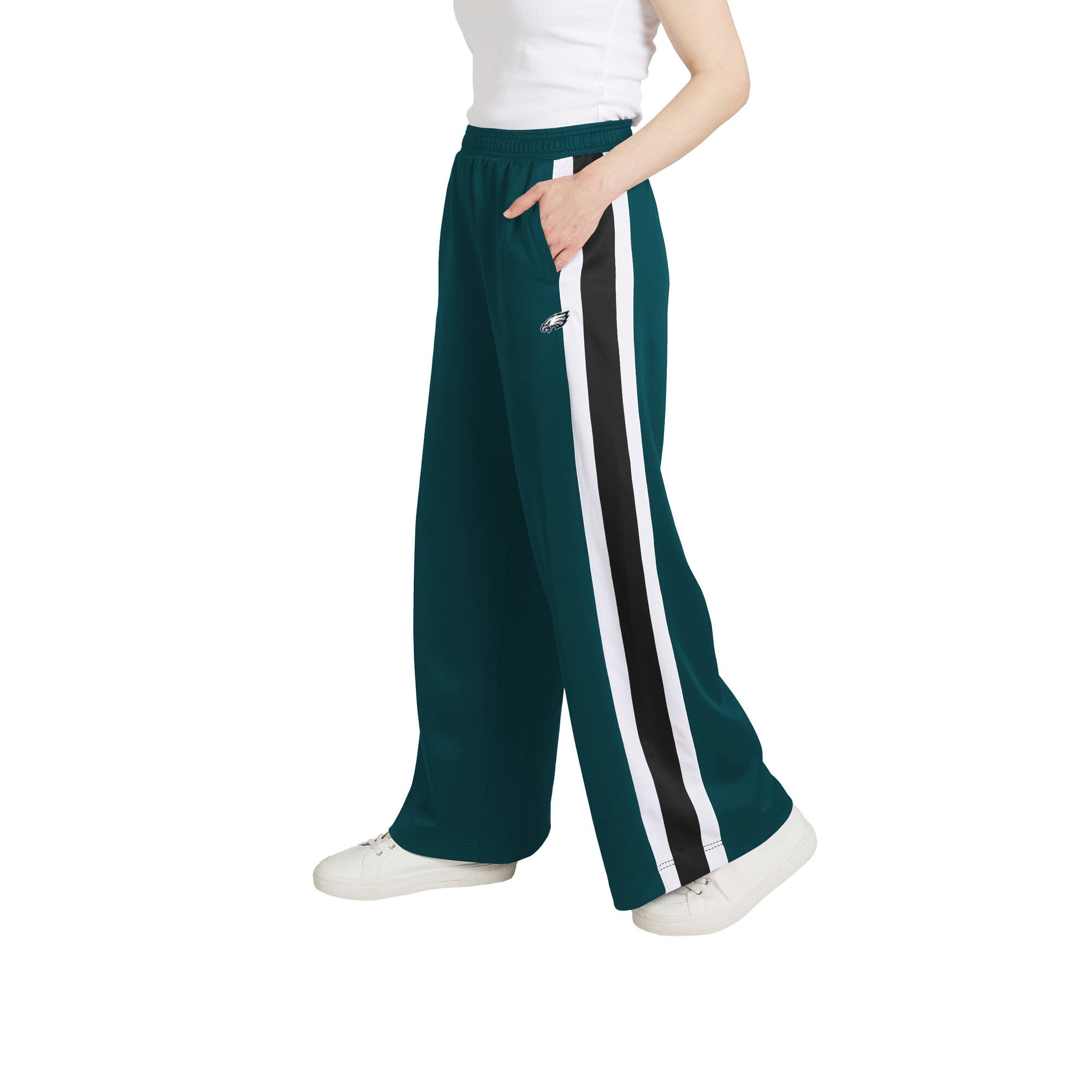Pantalon de survêtement rayé Philadelphia Eagles la marque WEAR by Erin Andrews pour femmes