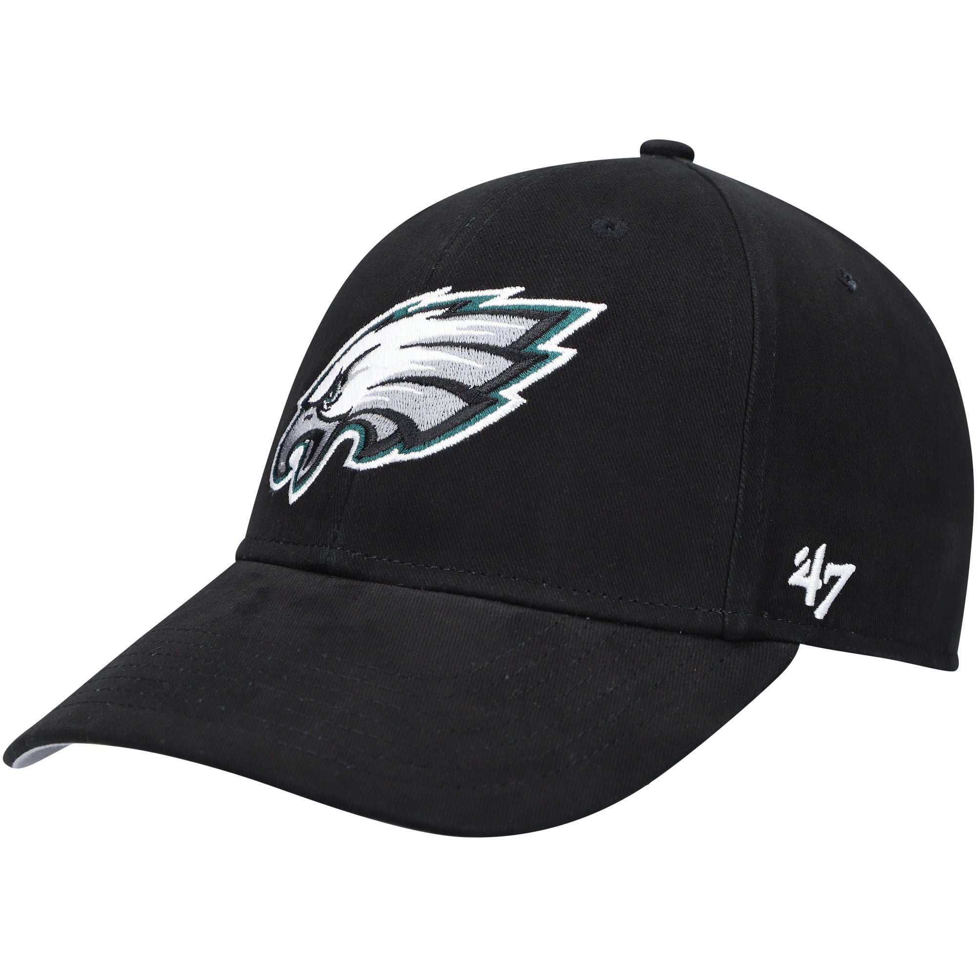 Casquette ajustable pour jeunes, modèle 47, noire, Philadelphia Eagles, MVP secondaire