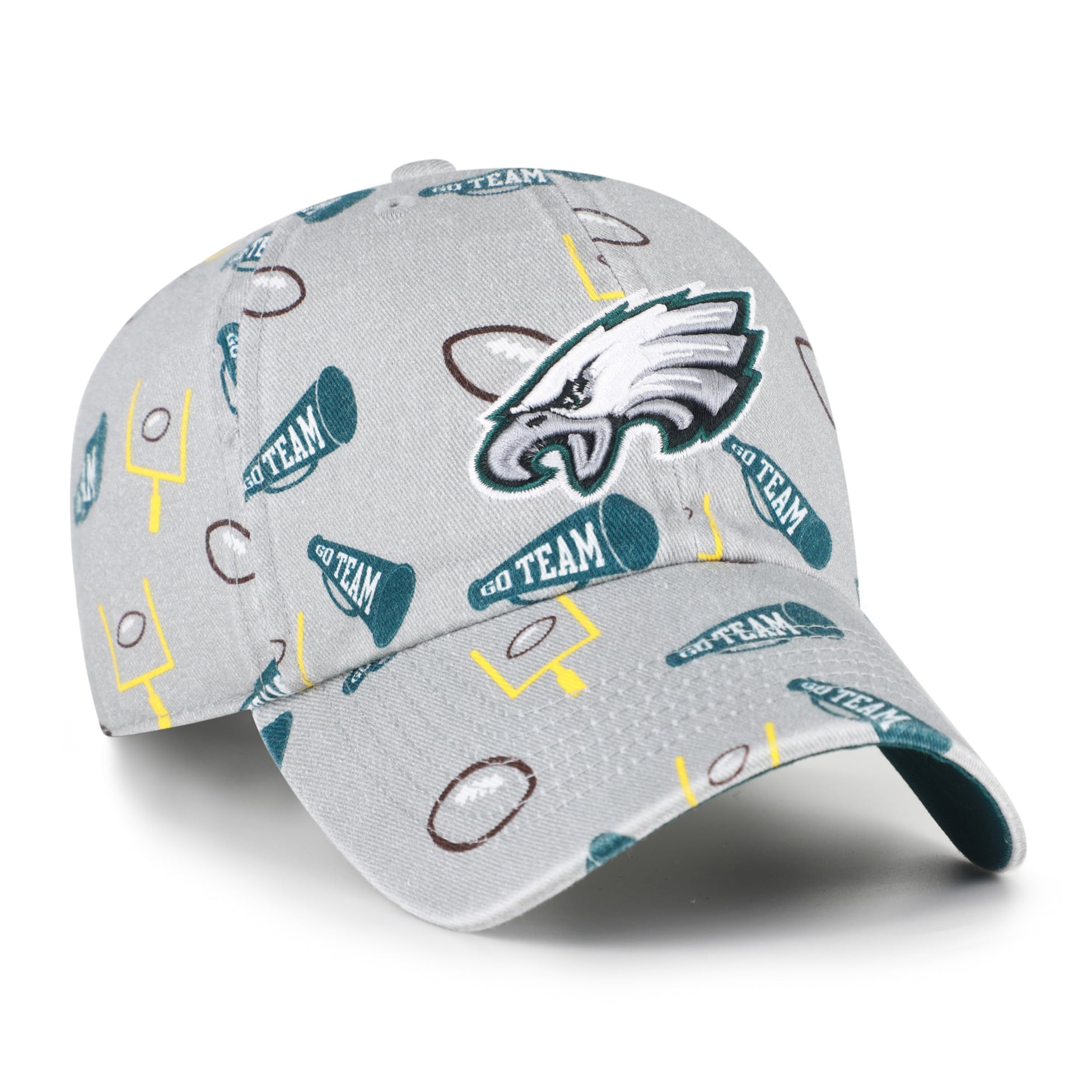 Casquette ajustable Philadelphia Eagles Stomping Ground Clean Up grise pour enfant, modèle 47