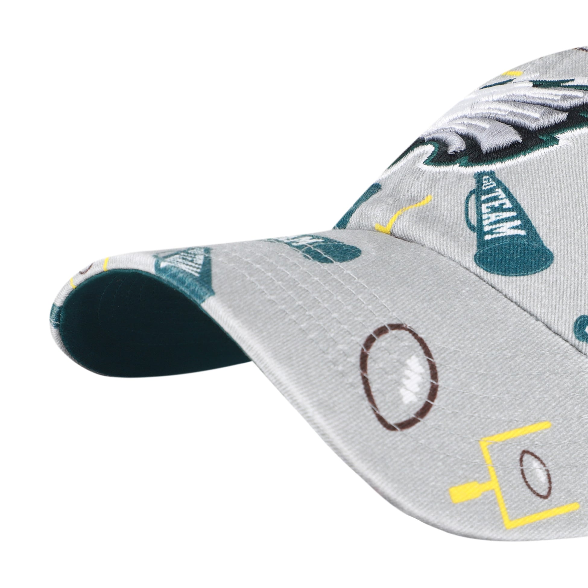 Casquette ajustable Philadelphia Eagles Stomping Ground Clean Up grise pour enfant, modèle 47