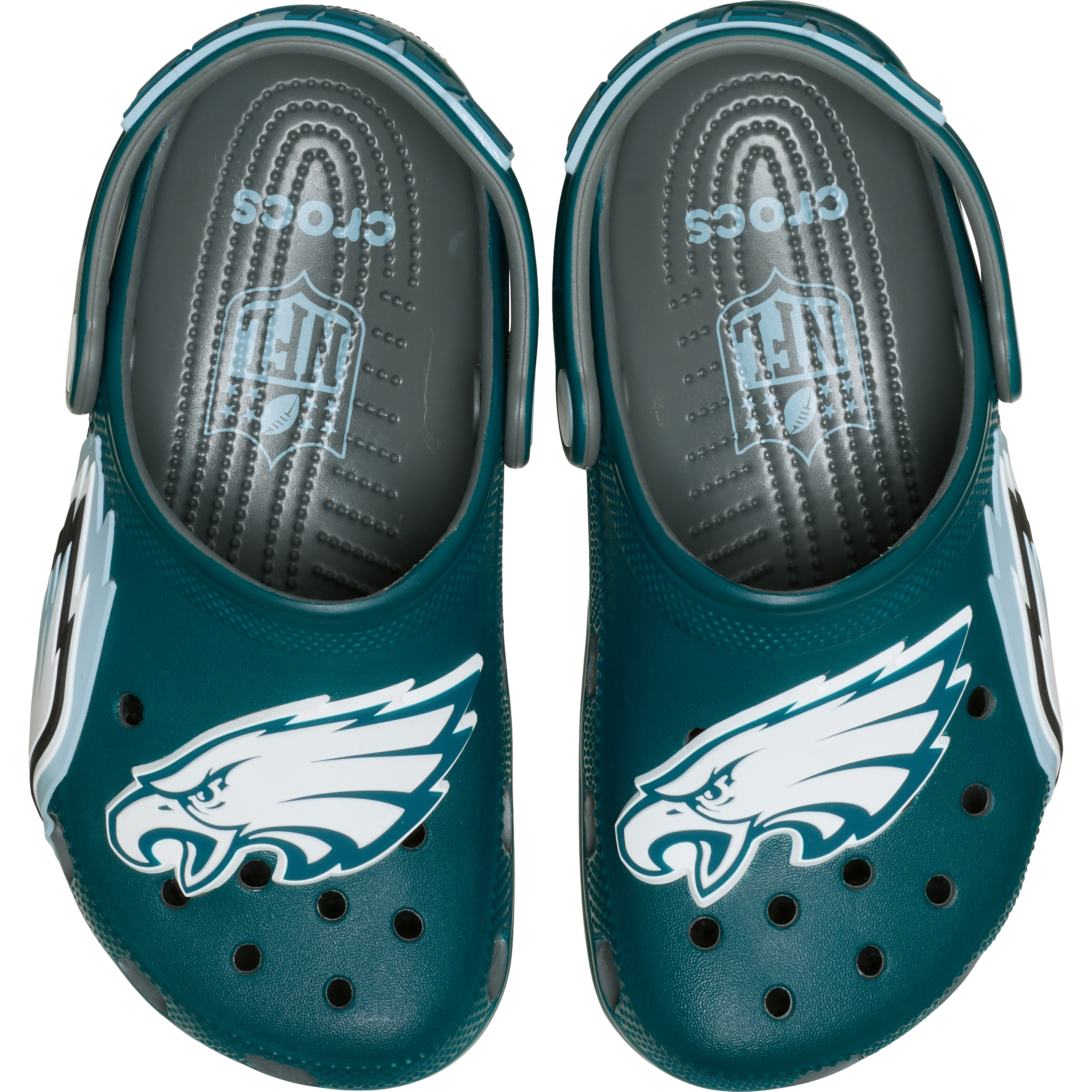 Youth Crocs Midnight Green Philadelphia Eagles Classic Clog