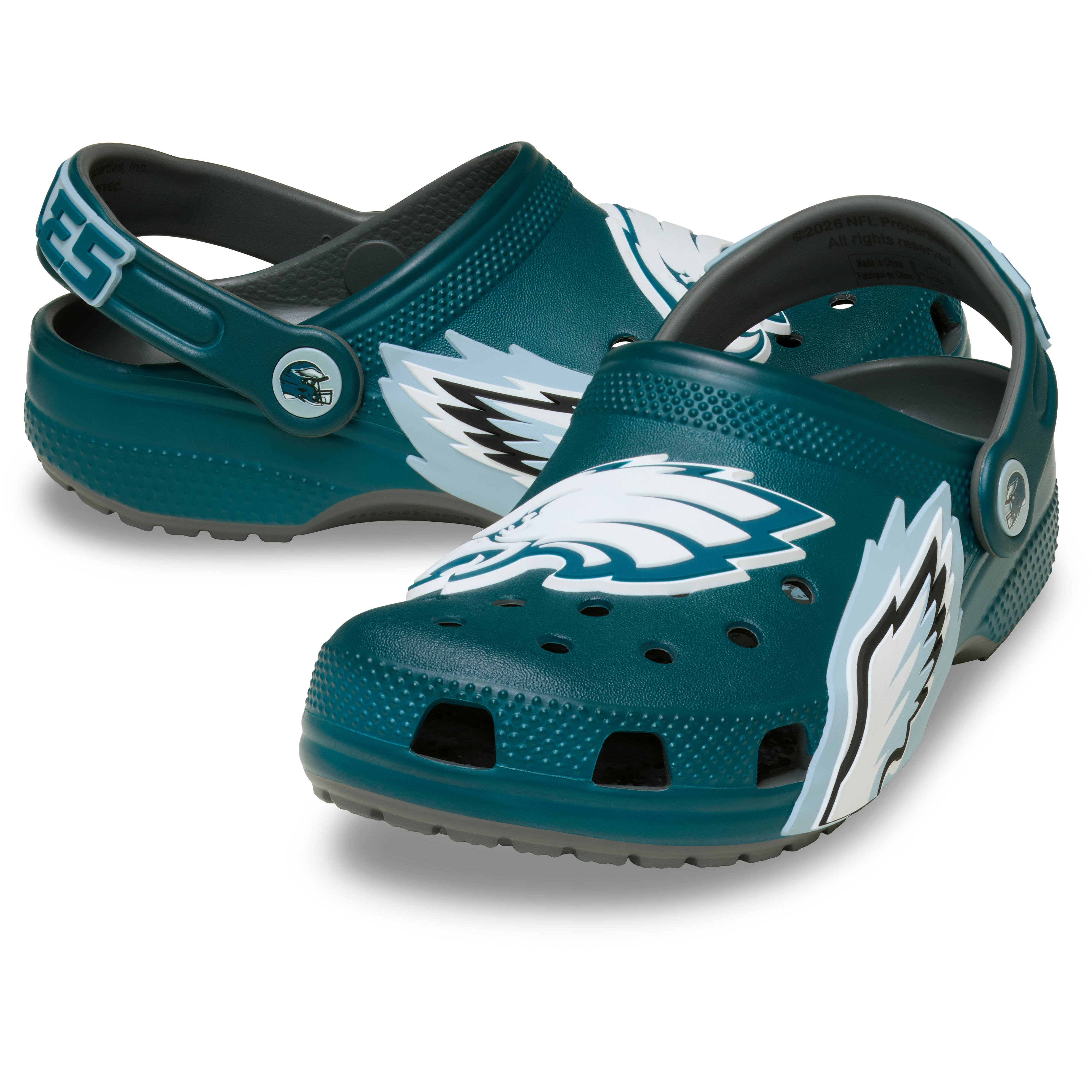 Youth Crocs  Midnight Green Philadelphia Eagles Classic Clog