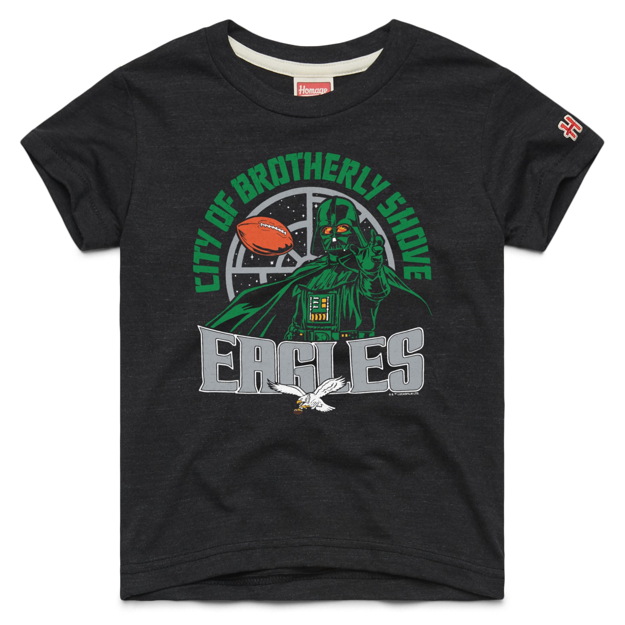 Youth Homage Black Philadelphia Eagles Star Wars x NFL Tri-Blend T-Shirt