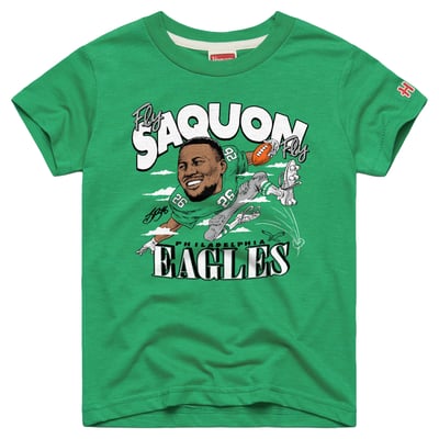 Saquon Barkley Philadelphia Eagles Homage Youth Caricature T-Shirt - Kelly Green