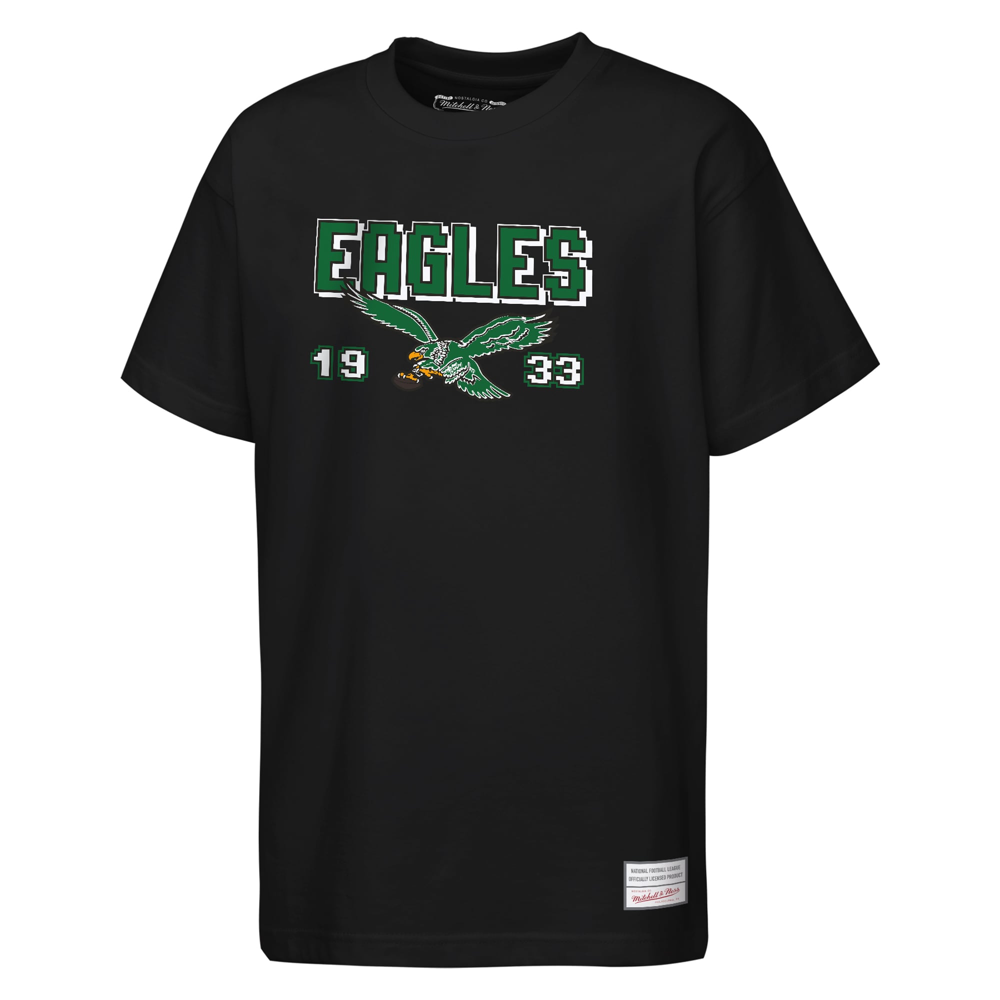 Youth Mitchell & Ness Black Philadelphia Eagles Retro Arcade T-Shirt