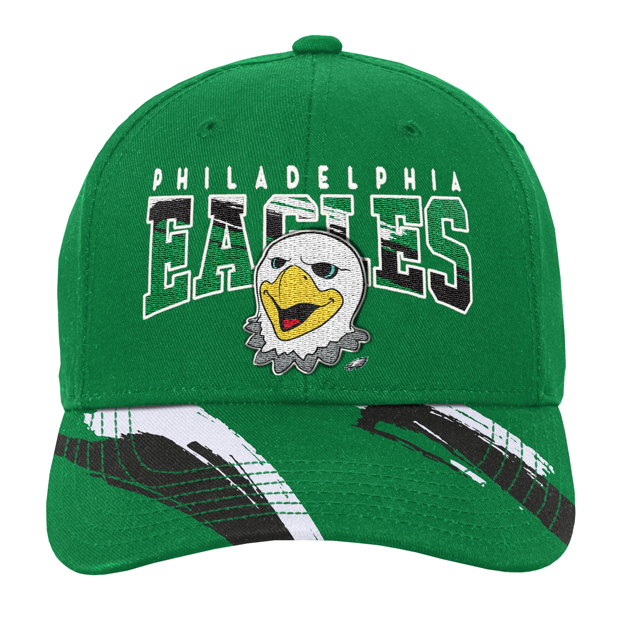 Youth Mitchell & Ness Kelly Green Philadelphia Eagles Big Head Pro Crown Snapback Hat
