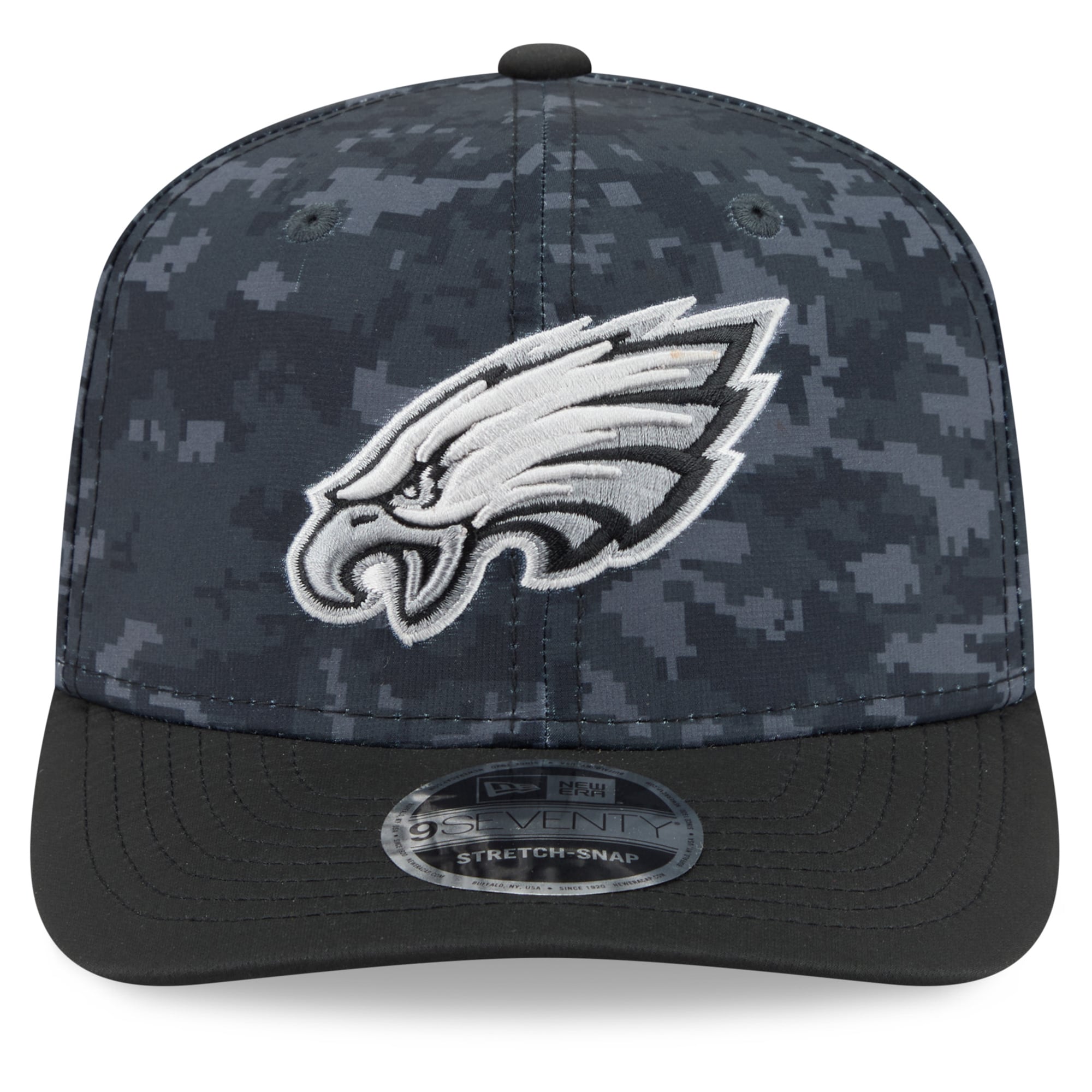 Casquette ajustable New Era noire Philadelphia Eagles 2026 Salute To Service 9SEVENTY pour jeunes