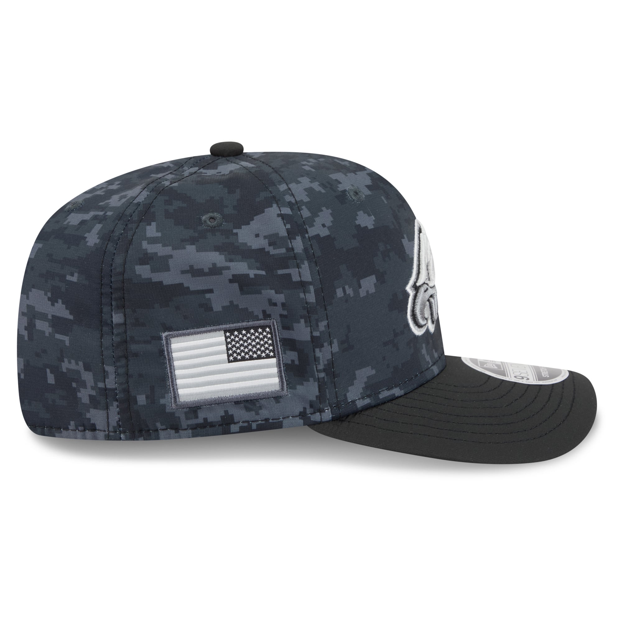 Casquette ajustable New Era noire Philadelphia Eagles 2026 Salute To Service 9SEVENTY pour jeunes