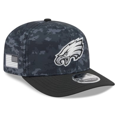 Philadelphia Eagles New Era Youth 2026 Salute To Service 9SEVENTY Adjustable Hat - Black