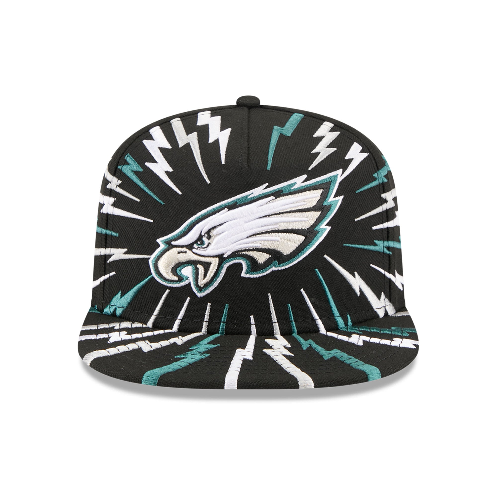 Youth New Era Black Philadelphia Eagles Bolt A-Frame 9FIFTY Snapback Hat