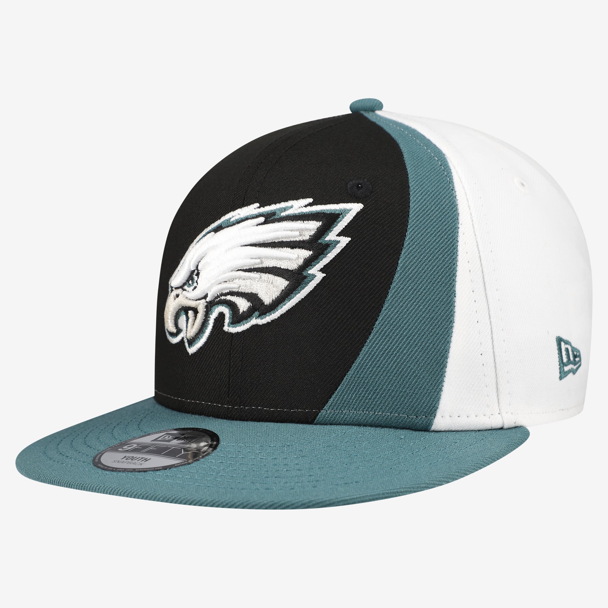 Casquette snapback New Era Shock 9FIFTY noire pour jeunes, Philadelphia Eagles