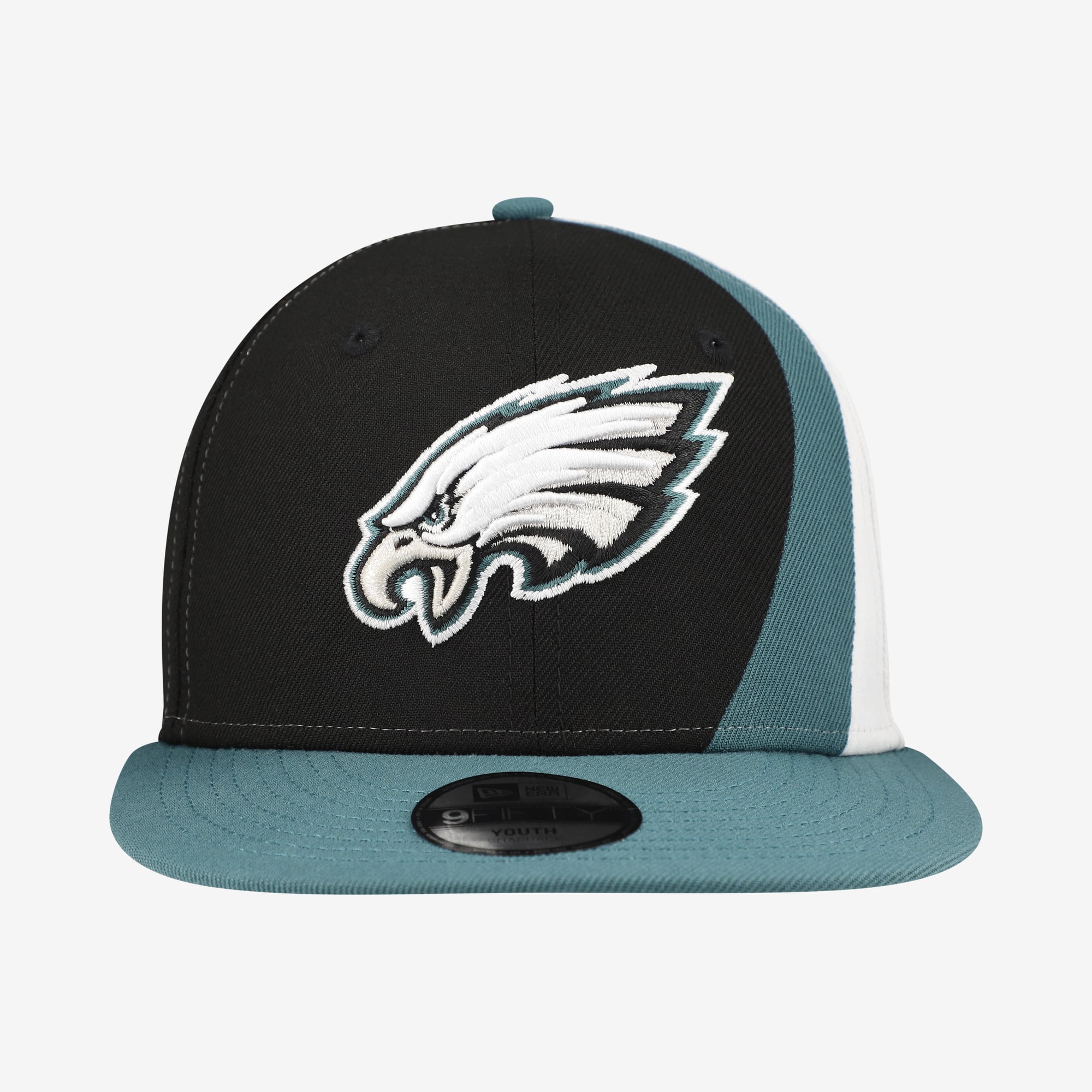 Casquette snapback New Era Shock 9FIFTY noire pour jeunes, Philadelphia Eagles