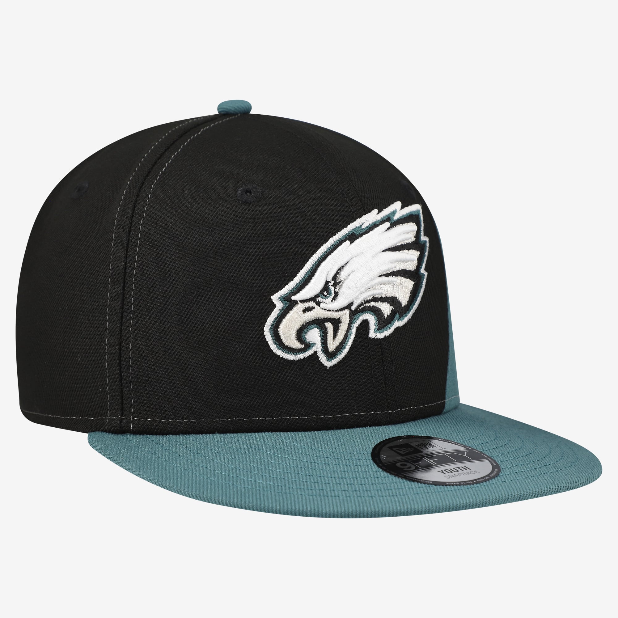Casquette snapback New Era Shock 9FIFTY noire pour jeunes, Philadelphia Eagles